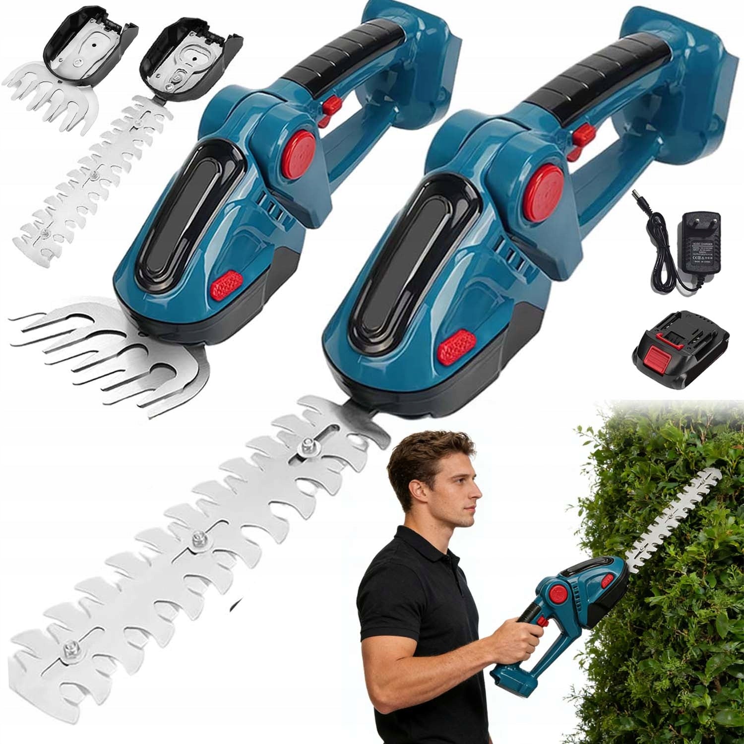 HEDGE GRASS SHEARS CORDLESS SHRUB PRUNER HIGH QUALITY