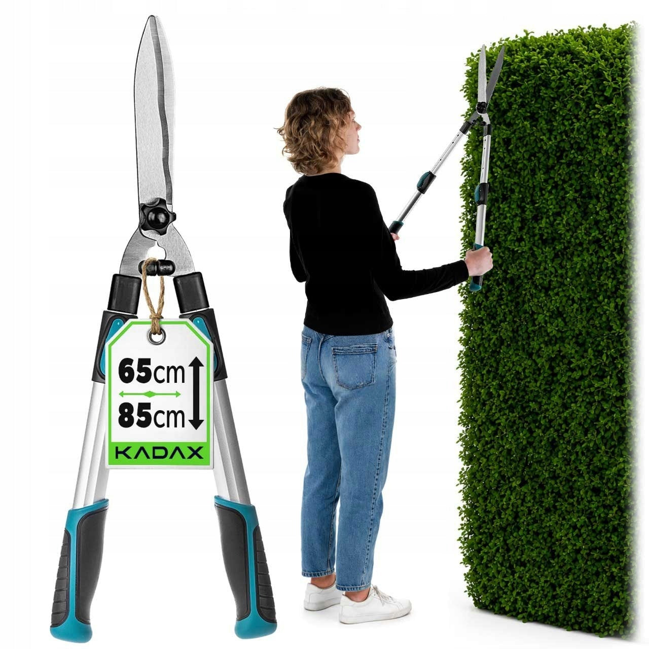 HEDGE TRIMMER 65-85cm MANUAL PRUNING SHEAR FOR GARDEN BUSH BRANCHES SHARP