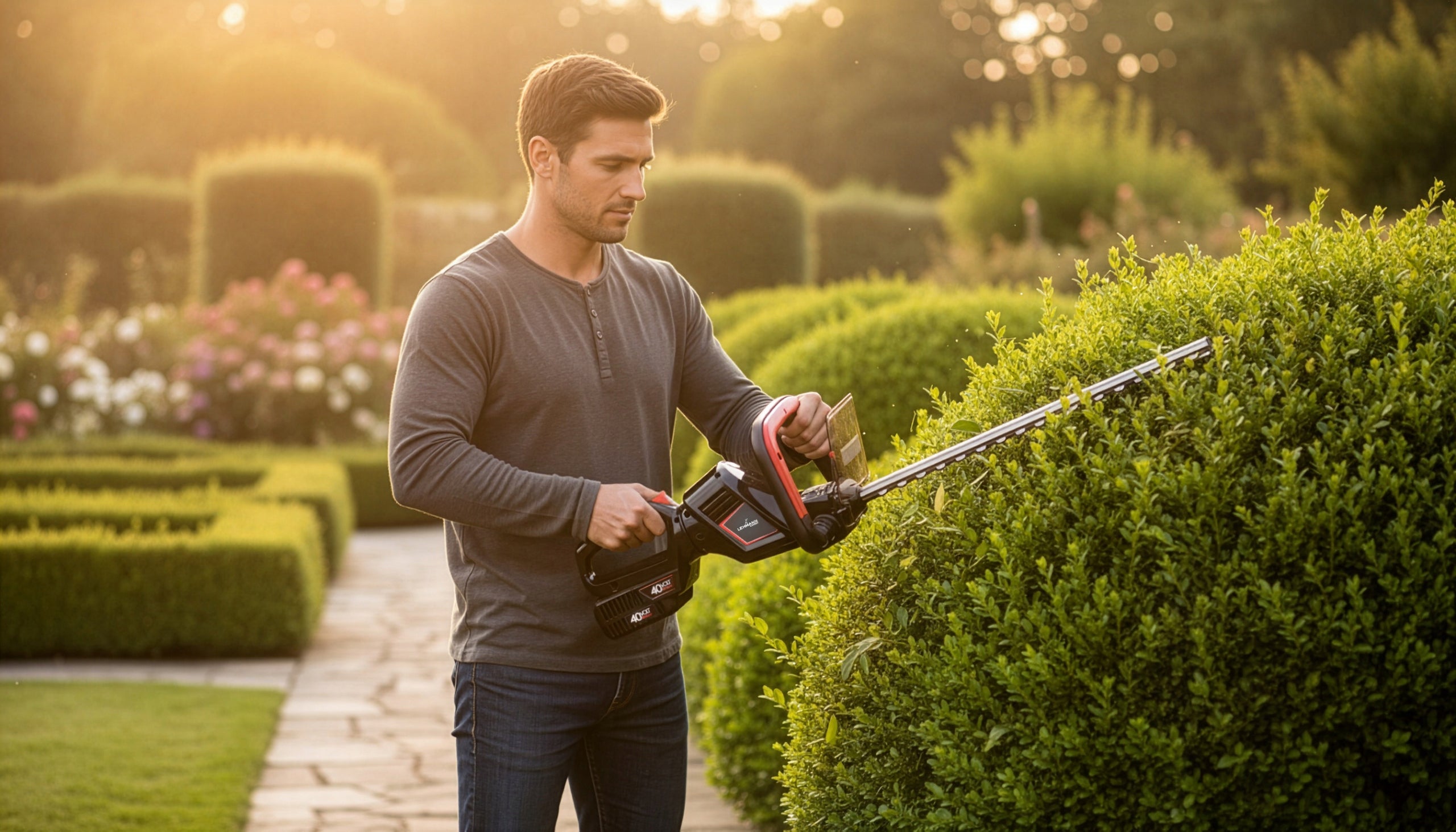 HEDGE TRIMMER CORDLESS TRIMMING SHRUBS 55CM STRONG 40V Maximum cut branch thickness 22 mm