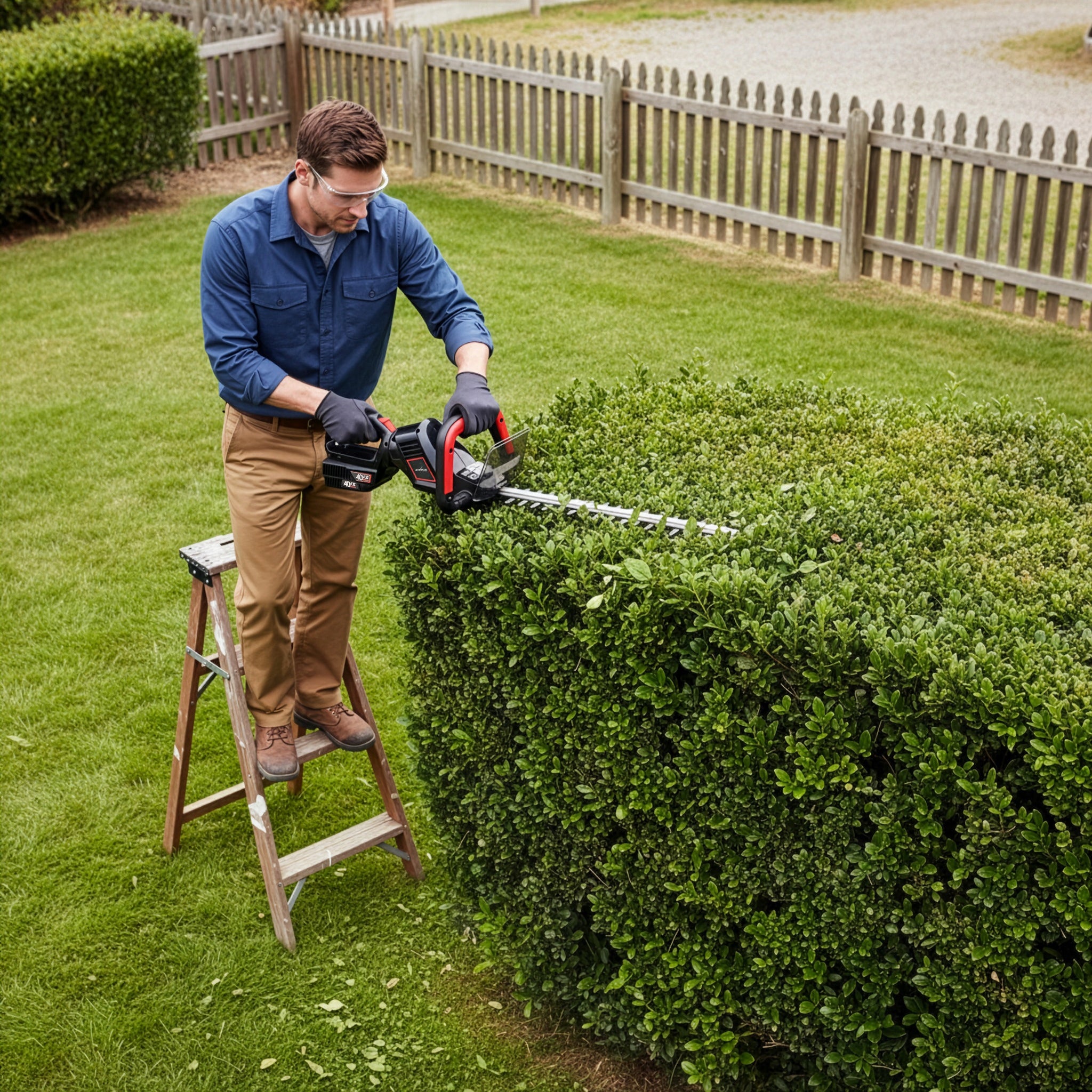 HEDGE TRIMMER CORDLESS TRIMMING SHRUBS 55CM STRONG 40V Product weight with unit packaging 3.2 kg
