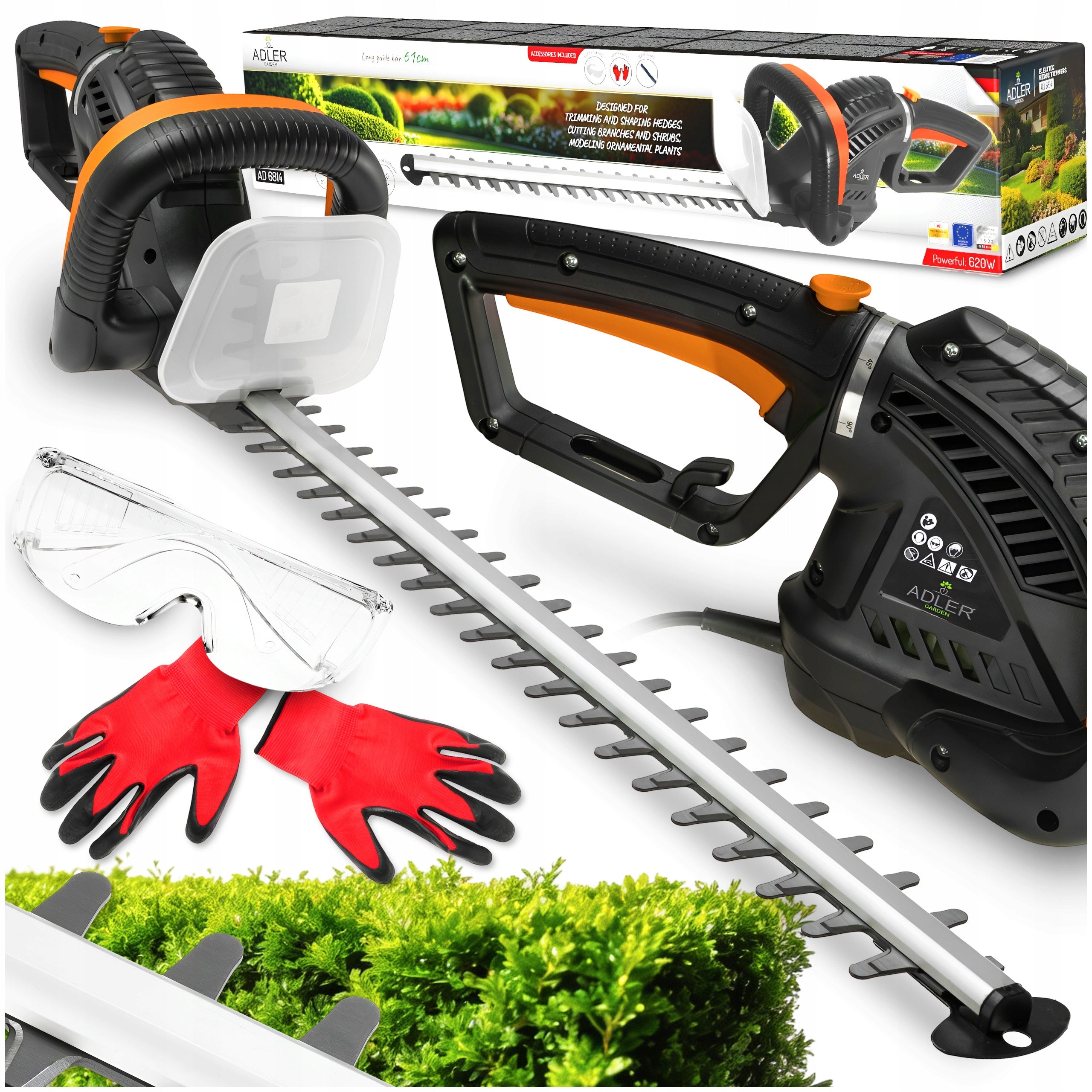 HEDGE TRIMMER ELECTRIC BRANCH SHRUB CUTTERS 61CM