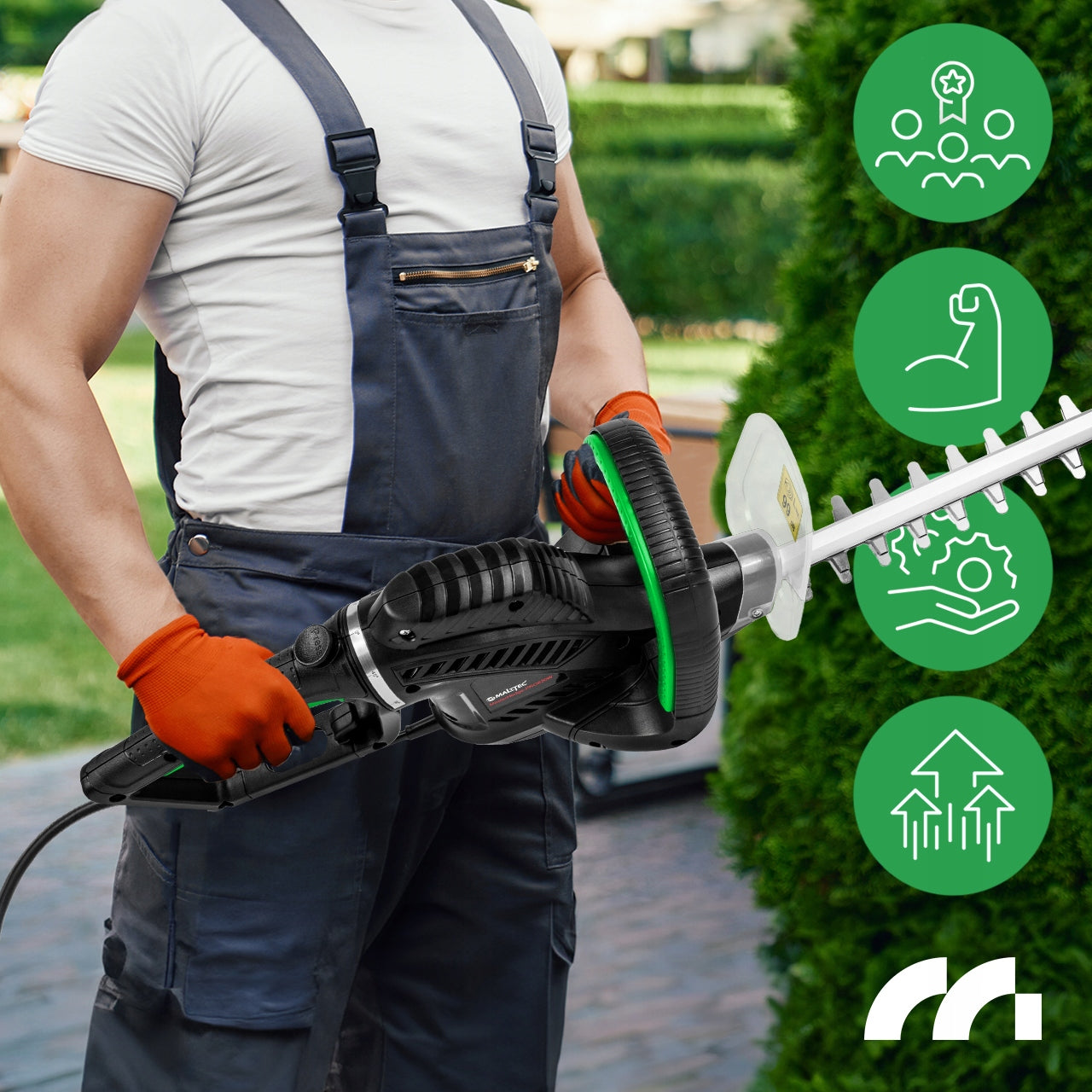 HEDGE TRIMMER ELECTRIC CUTTING BRANCH LASER 61CM 1800W Packaging status original