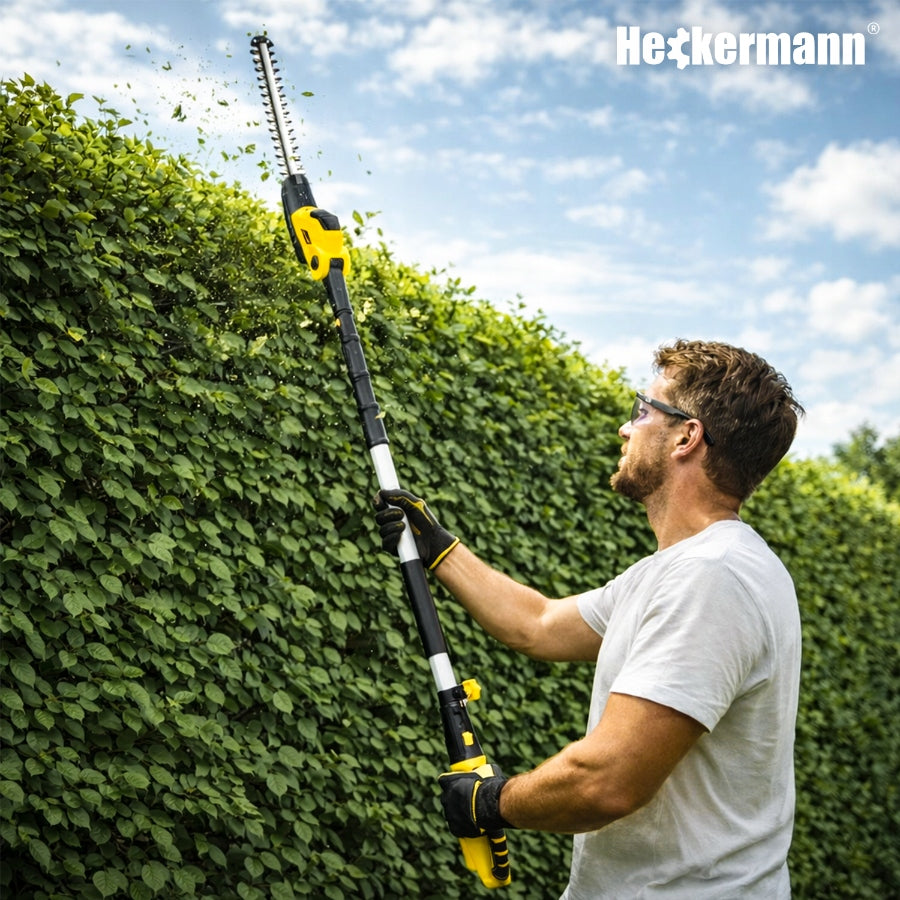 HEDGE TRIMMER ON BOOM 240CM CORDLESS GARDEN PRUNER 20V Power supply battery operated