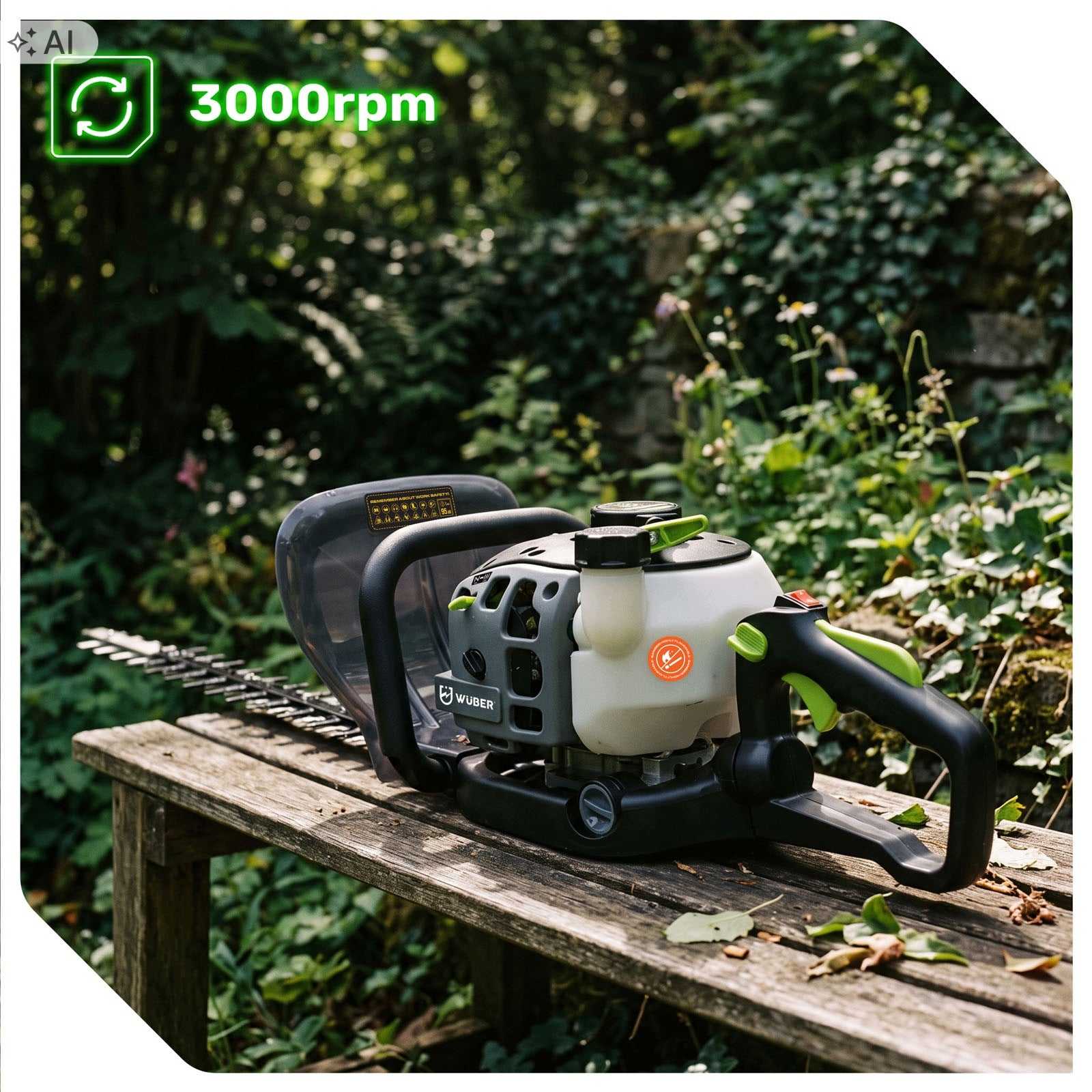 HEDGE TRIMMERS COMBUSTION SAW FOR BUSH BRANCHES ANTI-VIBRATION. HANDLE STRONG Packaging status original