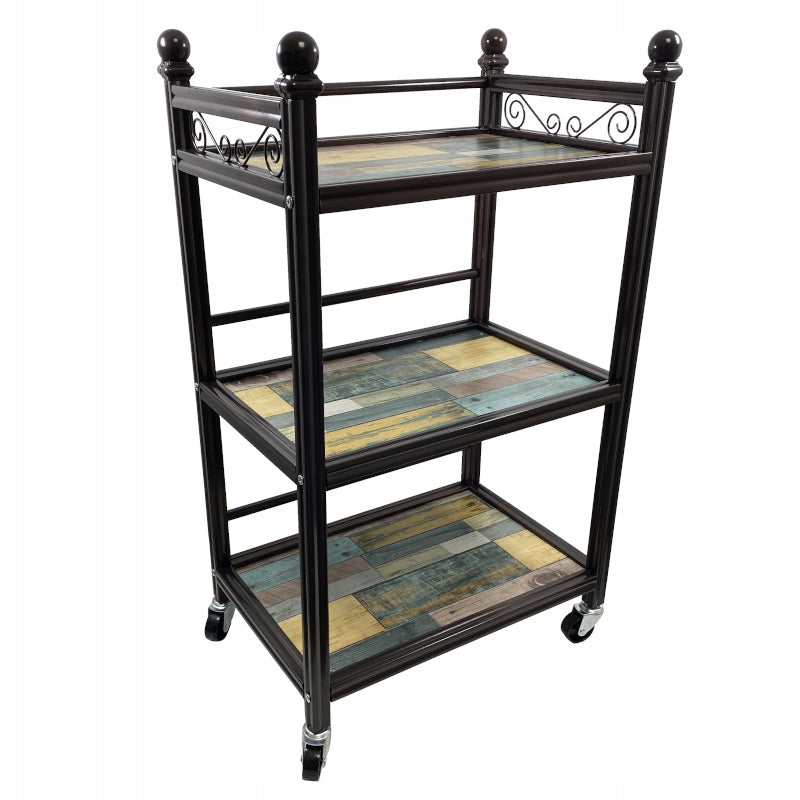 HELPER COSMETIC TABLE HAIRDRESSER BARBER TROLLEY FOR LIVING ROOM 3SHELVES OLD