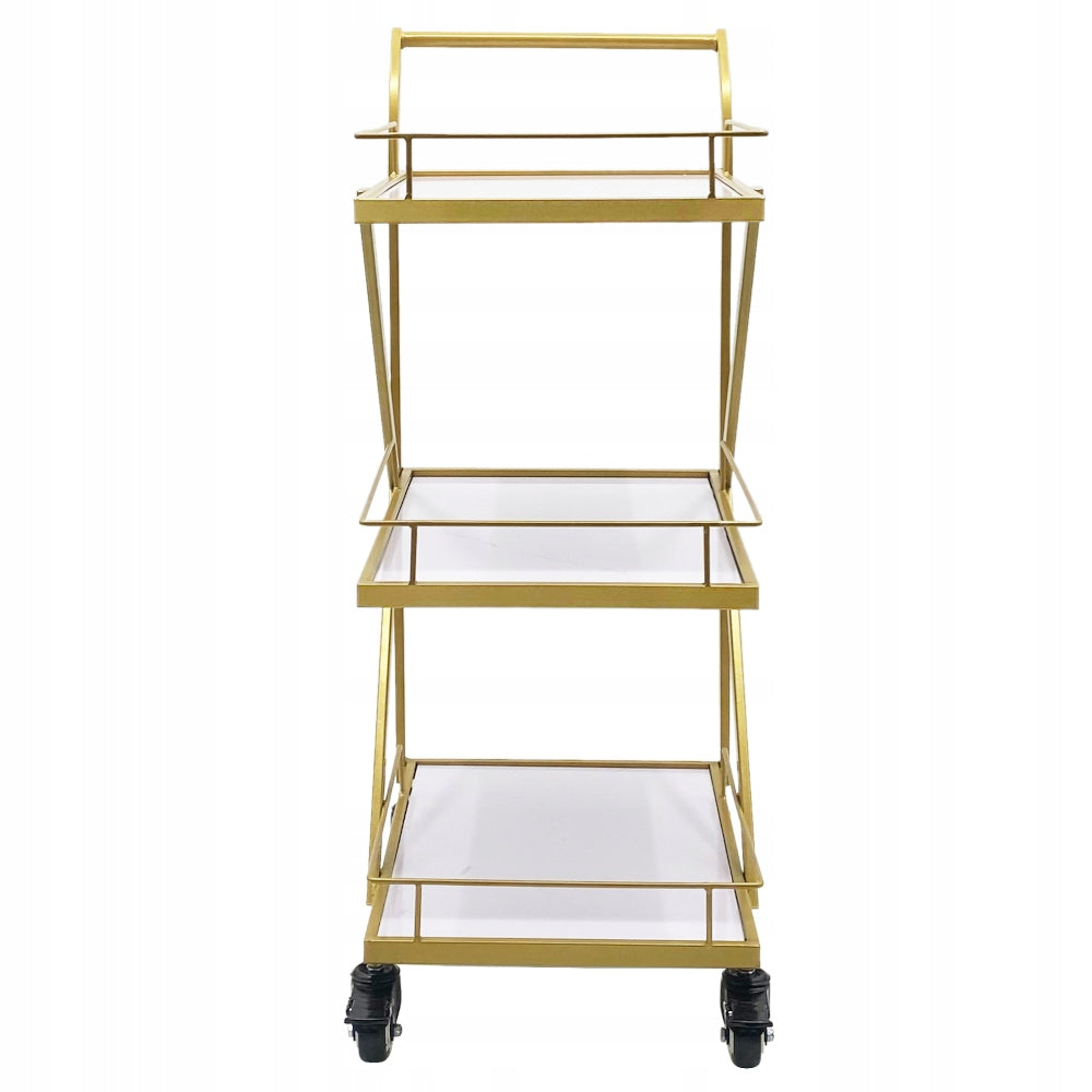 HELPER COSMETIC TABLE HAIRDRESSER TROLLEY FOR SPA SALON 3 DELUXE SHELVES Color multicolor