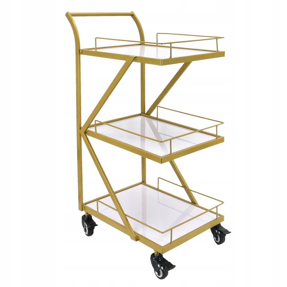 HELPER COSMETIC TABLE HAIRDRESSER TROLLEY FOR SPA SALON 3 DELUXE SHELVES
