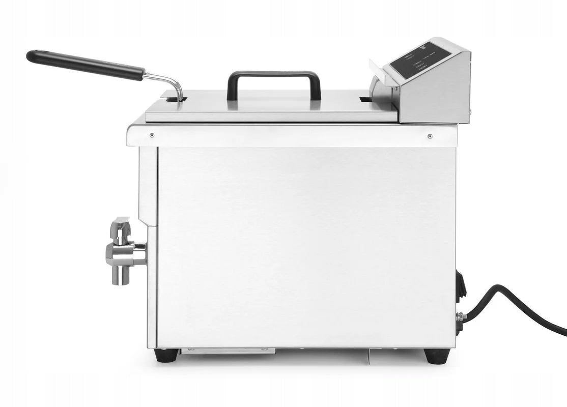 HENDI Adjustable induction fryer 8 L, 3,5 kW with tap and display Brand Hendi
