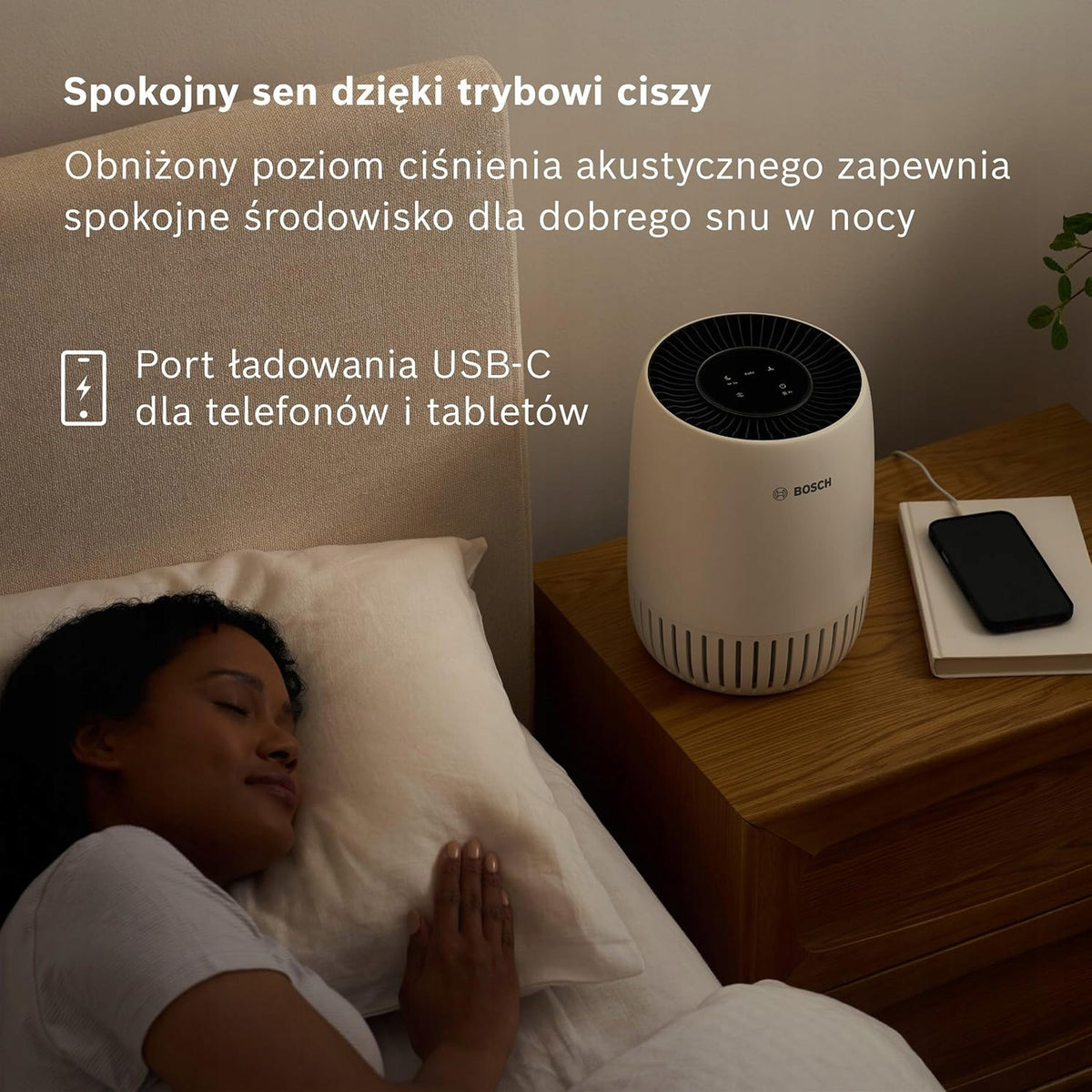 HEPA Air Purifier For Home Up to 23 M² Carbon Filter Bosch Air 1000 Brand Bosch