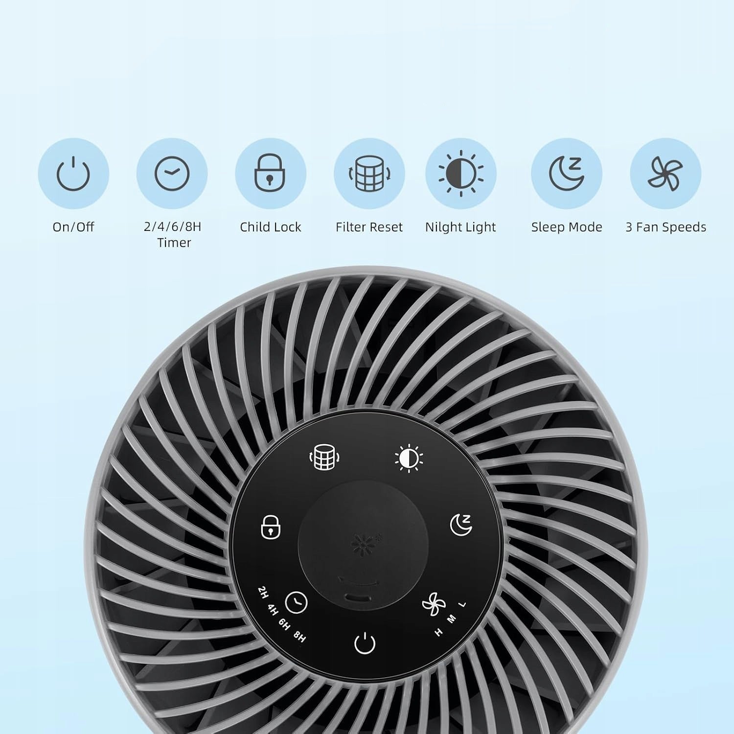 HEPA Air Purifier H13 Filter 3in1 Quiet for Bedroom Slevoo Brand no brand