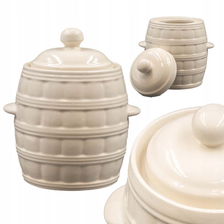 HERMETIC BARREL WITH FLANGE AND LID 5L CREAM