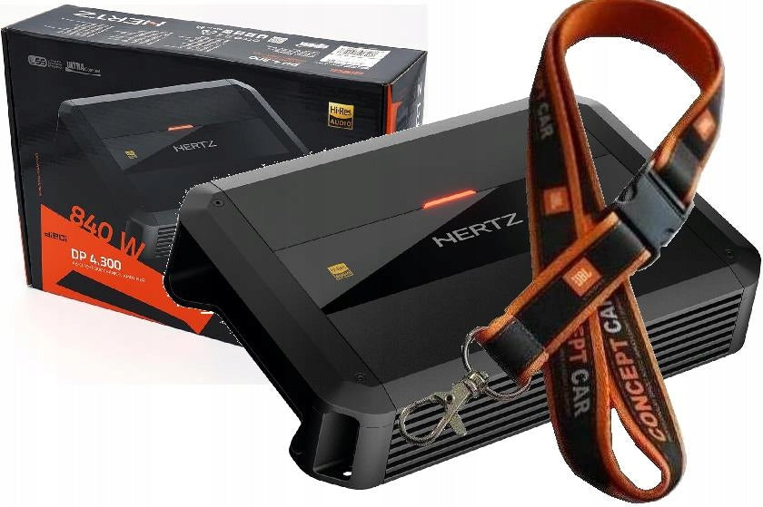 HERTZ DP 4.300 - 4 CHANNEL CAR AMPLIFIER / 420W / + LANYARD Packaging status original