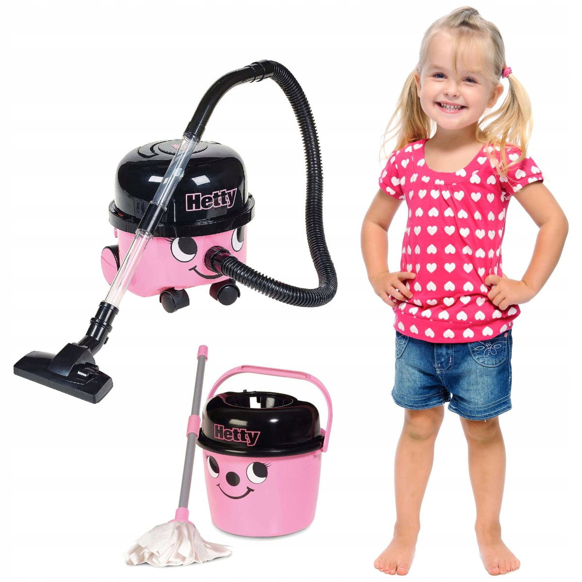 HETTY VACUUM CLEANER SET FOR KIDS AND MOP AND BUCKET CLEANING KIT