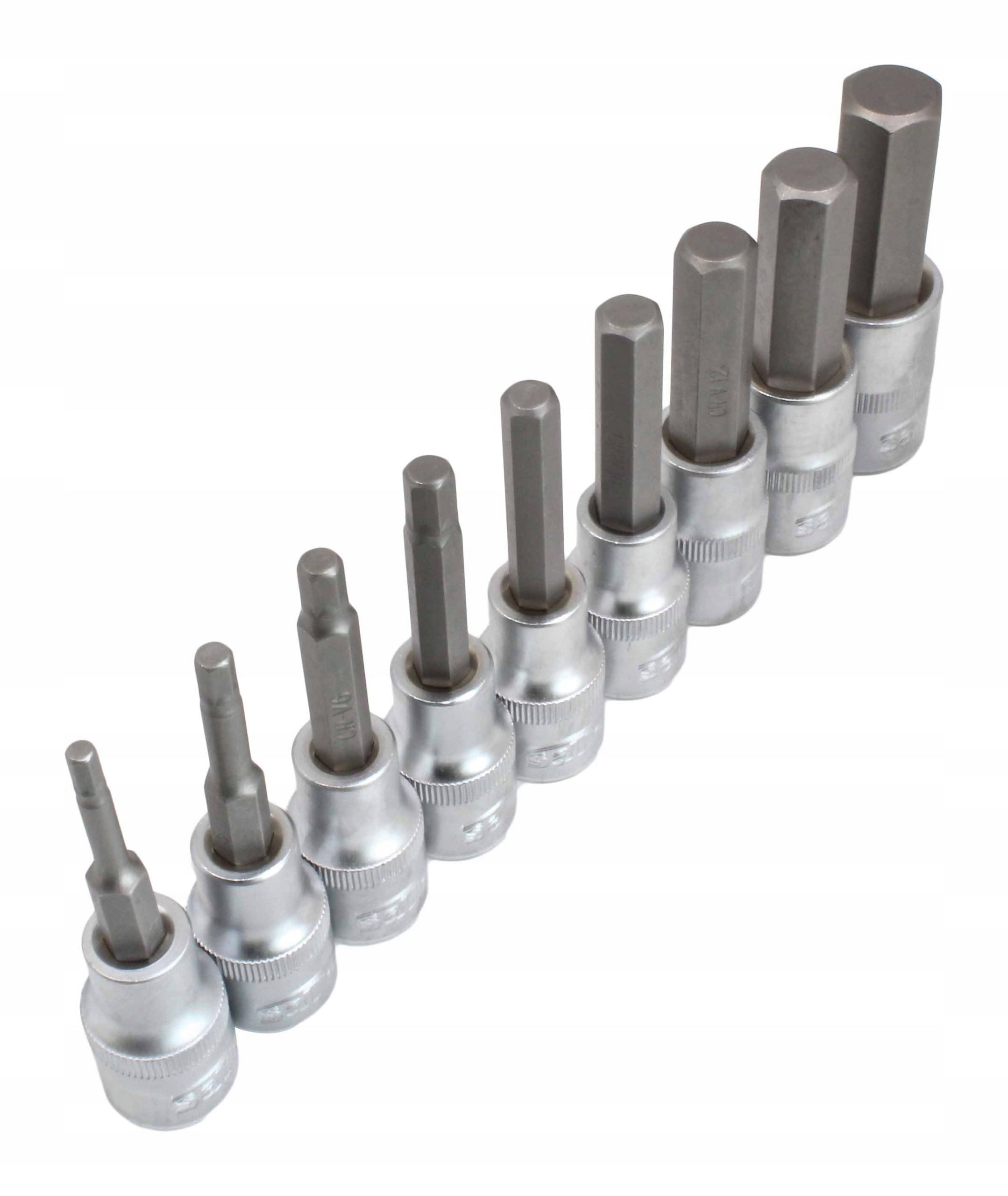 HEX SOCKET WRENCHES 4-17 80 mm 1/2 9 pcs Brand Satra