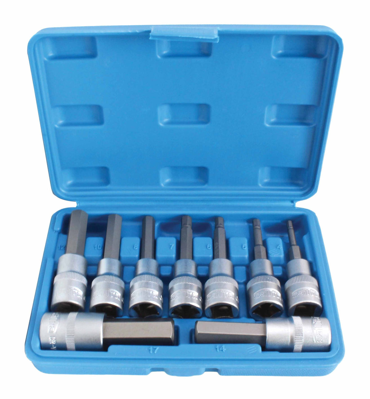HEX SOCKET WRENCHES 4-17 80 mm 1/2 9 pcs