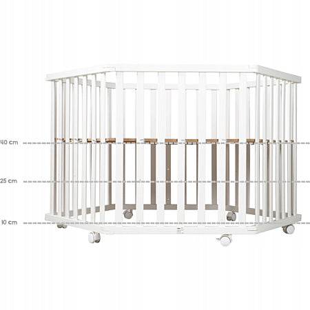 HEXAGONAL PLAYPEN FOR CHILDREN ROBA COT ON WHEELS 121 x 106 x 72 CM Brand Roba