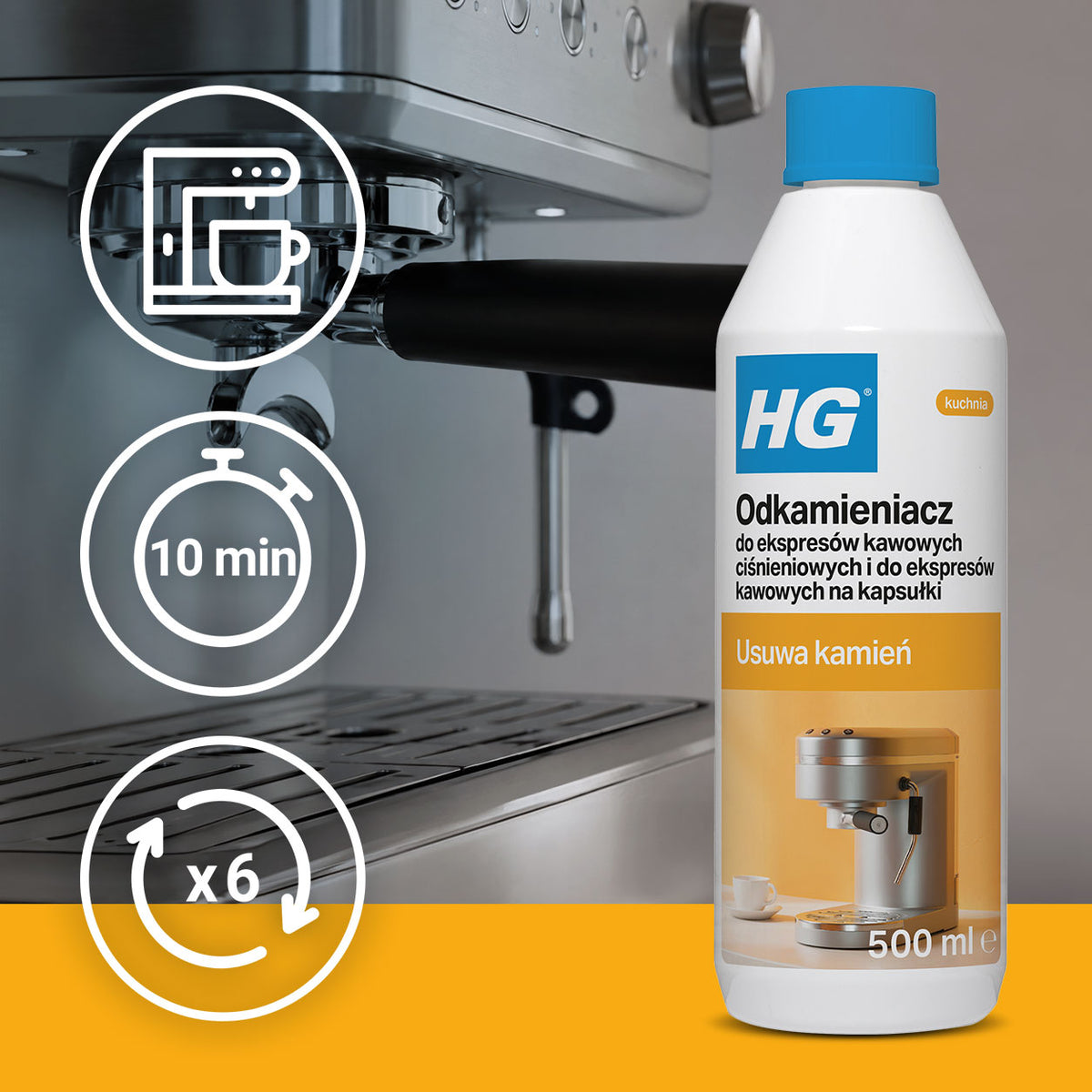 HG descaler ideal for all universal coffee machines 500ml Packaging status original