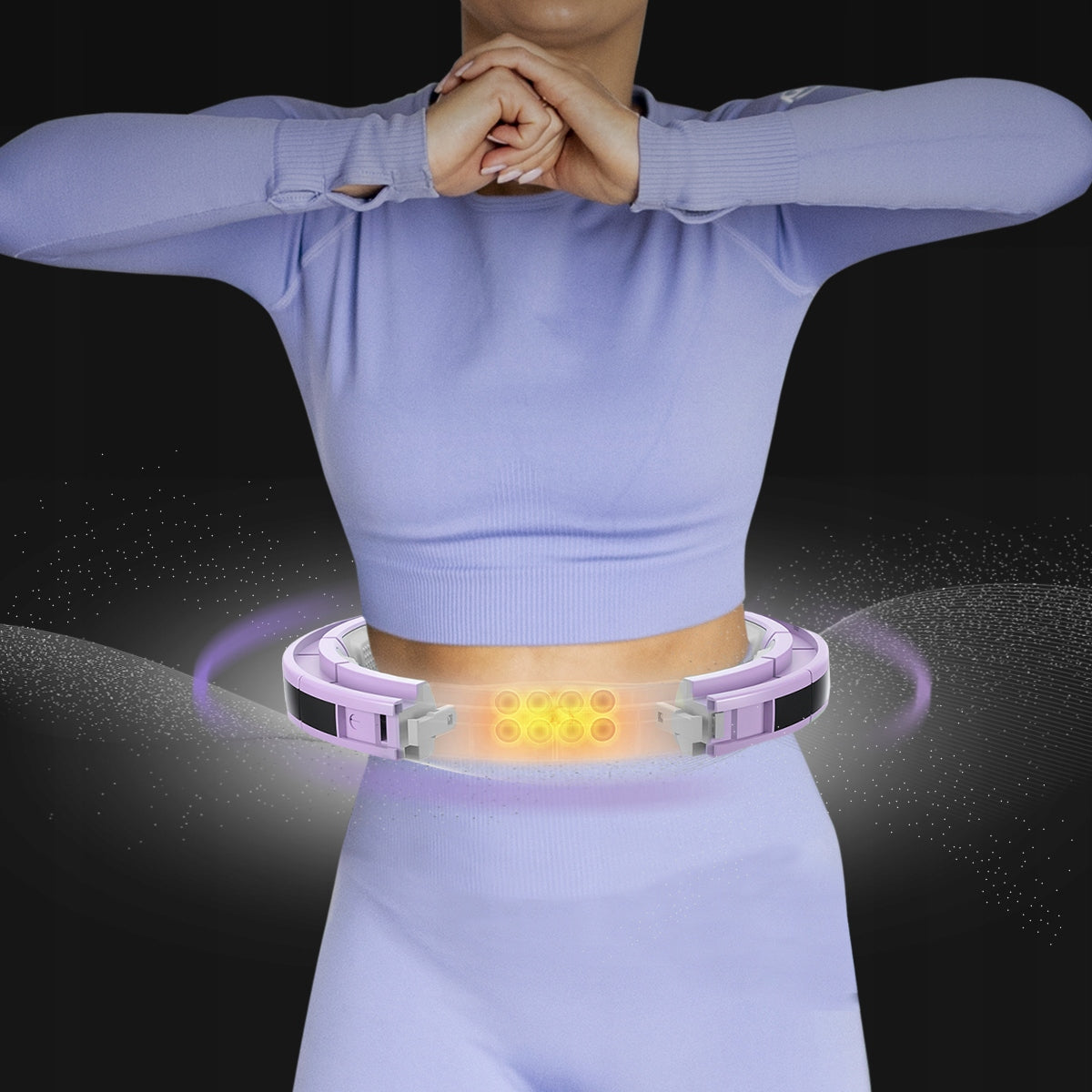 HHM13 HULA HOOP VIOLET WITH MAGNETS AND WEIGHT + COUNTER HMS Color pink