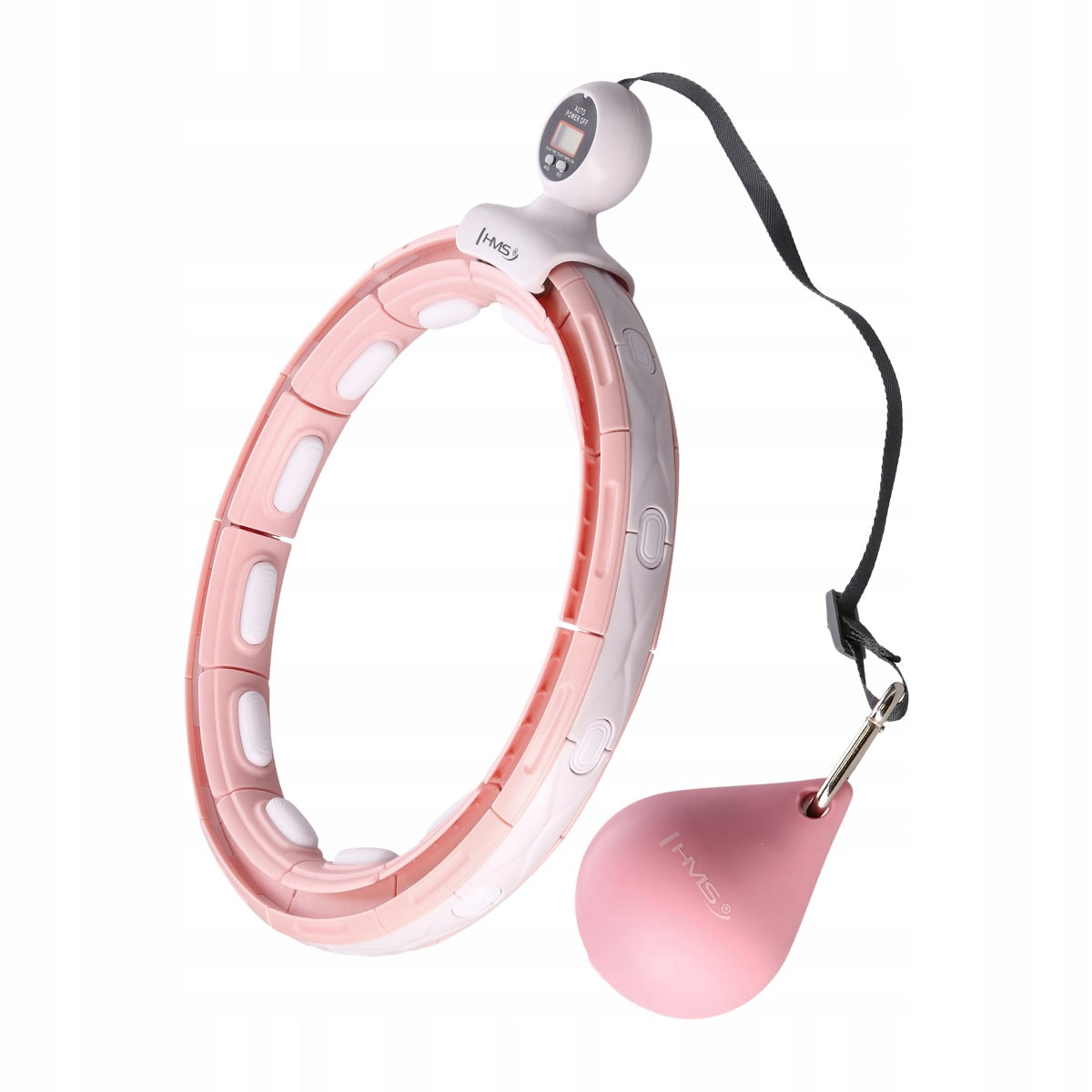 HHM15 HULA HOOP PINK WITH MAGNET AND WEIGHT + COUNTER HMS