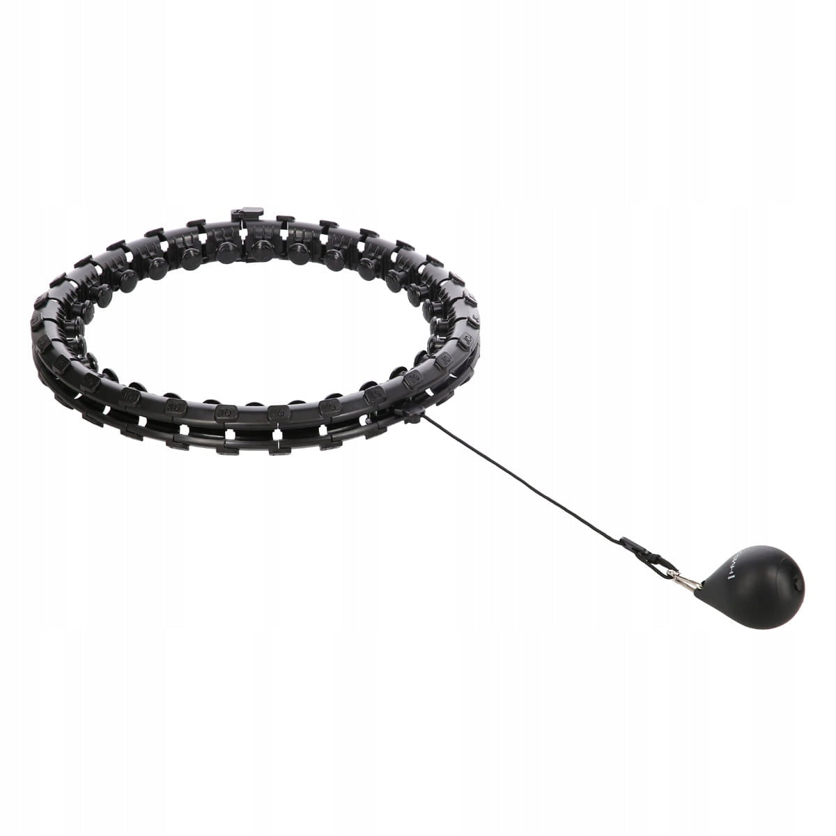 HHW12 PLUS SIZE HULA HOOP BLACK WITH PROJECTIONS AND WEIGHT HMS Brand HMS