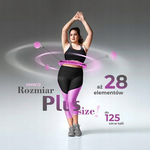 HHW12 PLUS SIZE HULA HOOP VIOLET WITH PROJECTIONS AND WEIGHT HMS Brand HMS