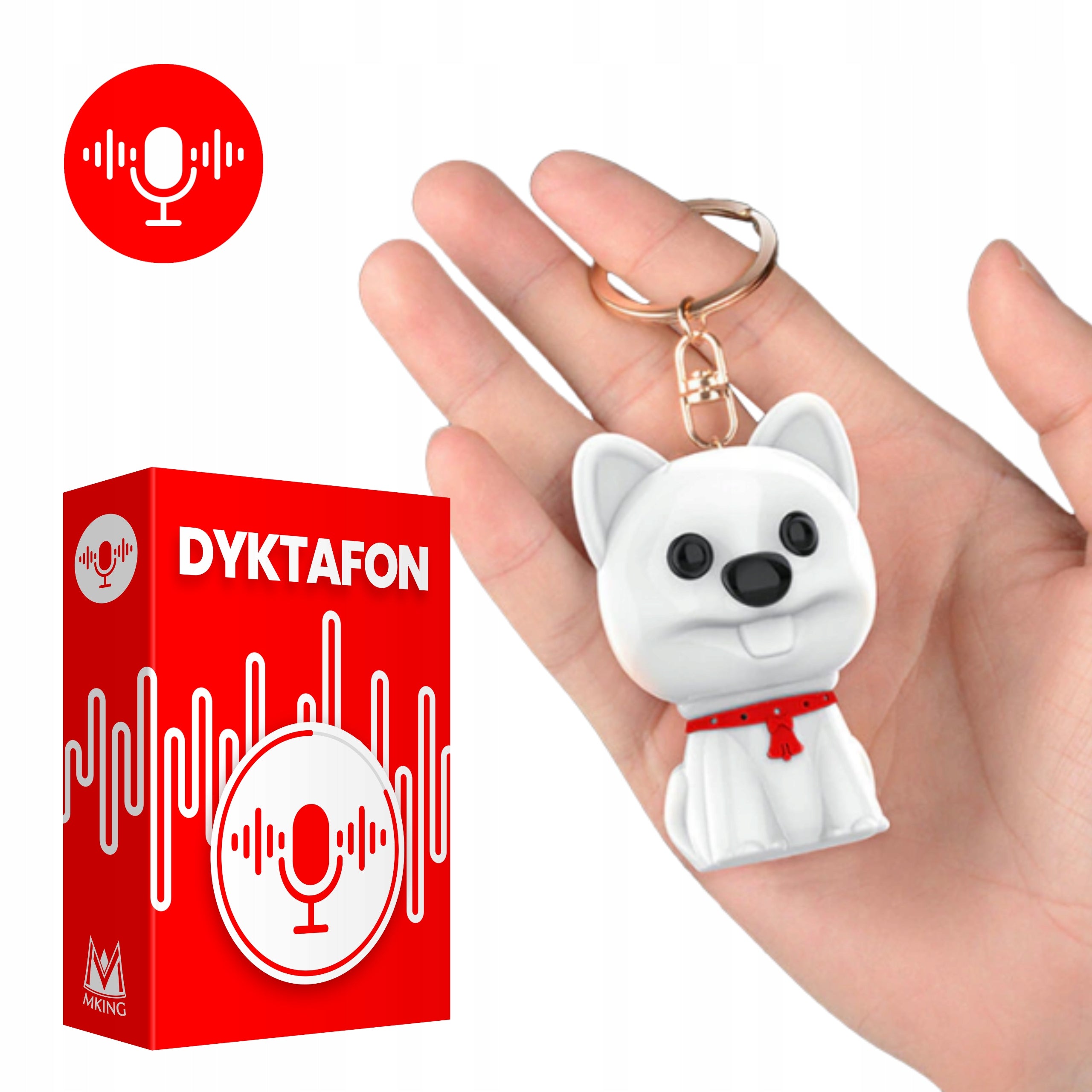 HIDDEN VOICE RECORDER IN KEYCHAIN TOY VOICE ACTIVATION SPY WIRETAP 70h