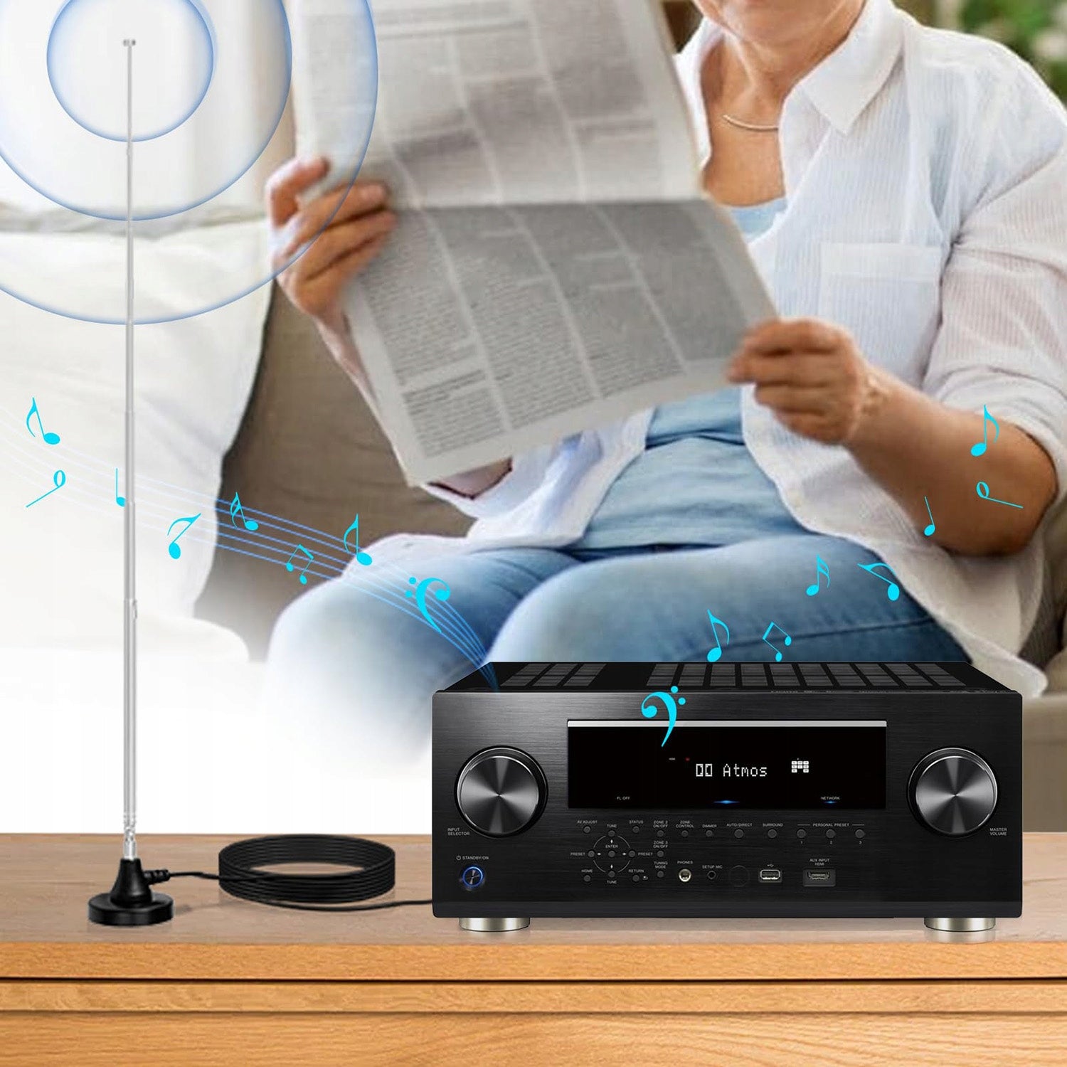 HIFI FM DAB TELESCOPIC RADIO ROOM ANTENNA FOR SIGNAL AMPLIFICATION KIT Brand no brand