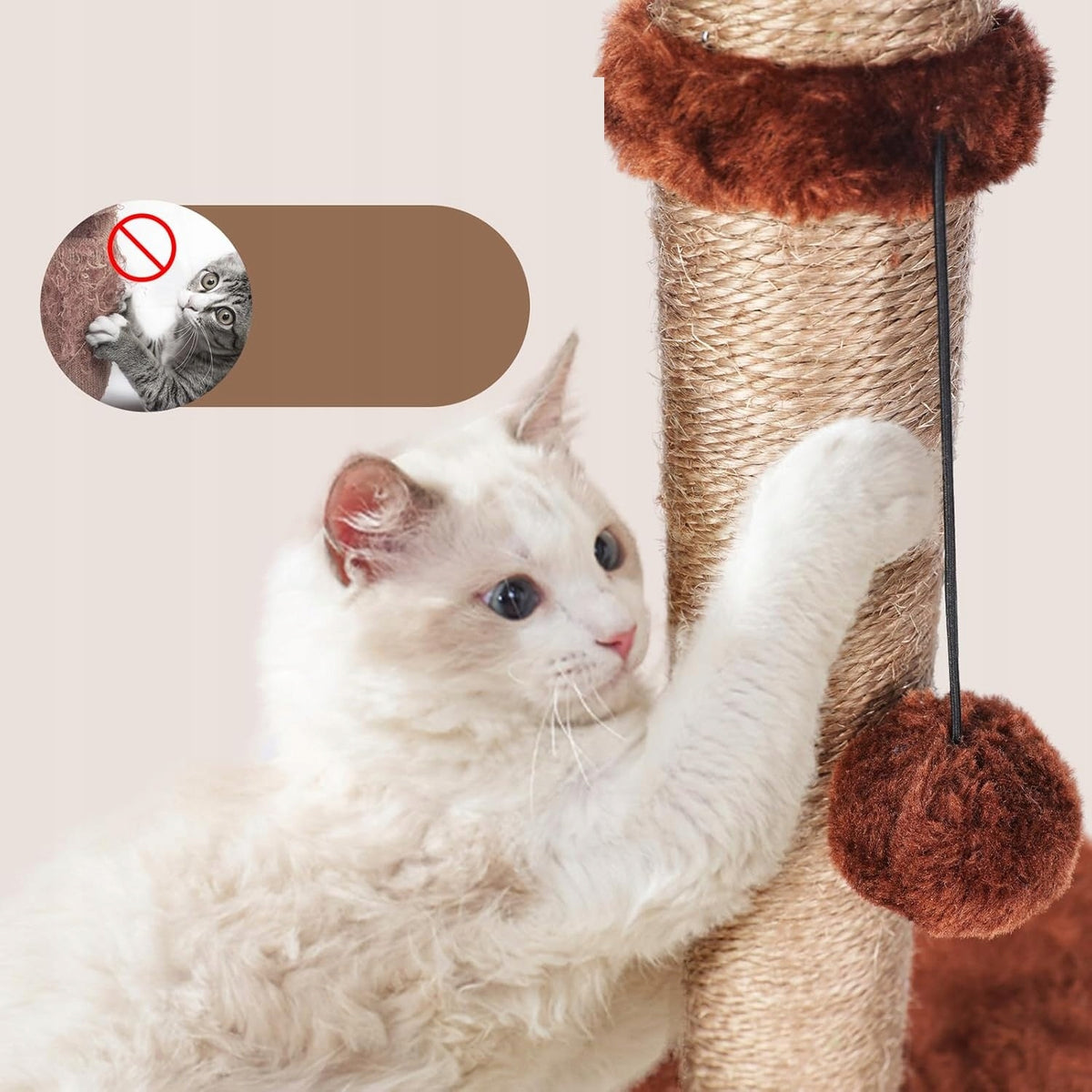HIGH CAT SCRATCHER POST TOWER PALM 85 CM TOY Brand no brand