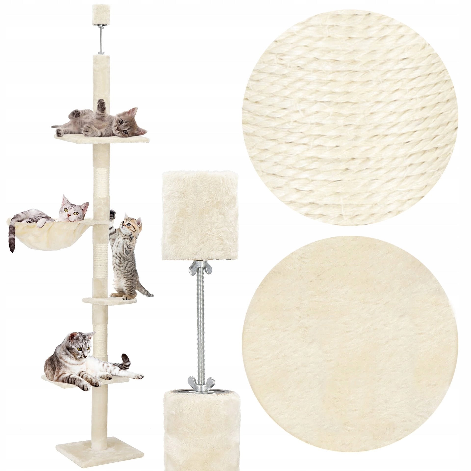 HIGH CAT SCRATCHING POST LARGE SCRATCHING POST CEILING TOWER 240-265 cm Packaging status original