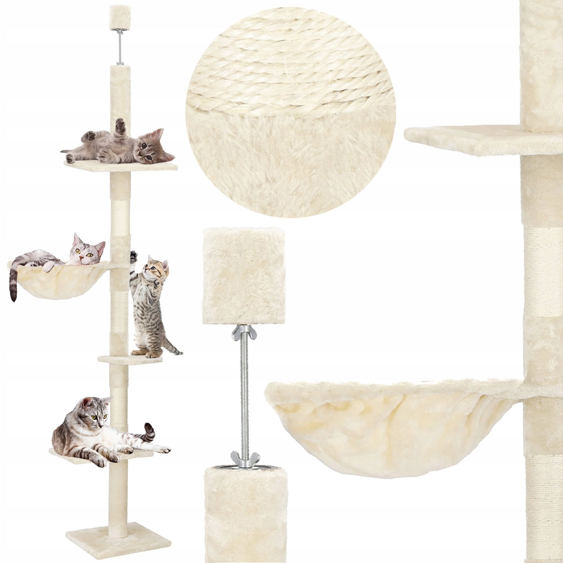 HIGH CAT SCRATCHING POST LARGE SCRATCHING POST CEILING TOWER 240-265 cm