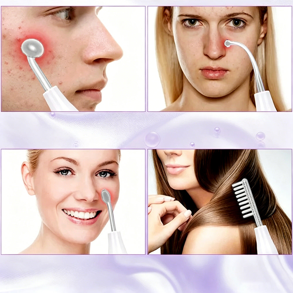 HIGH FREQUENCY MASSAGER WITH 6 GLASS TUBES FOR FACE AND BODY Brand no brand