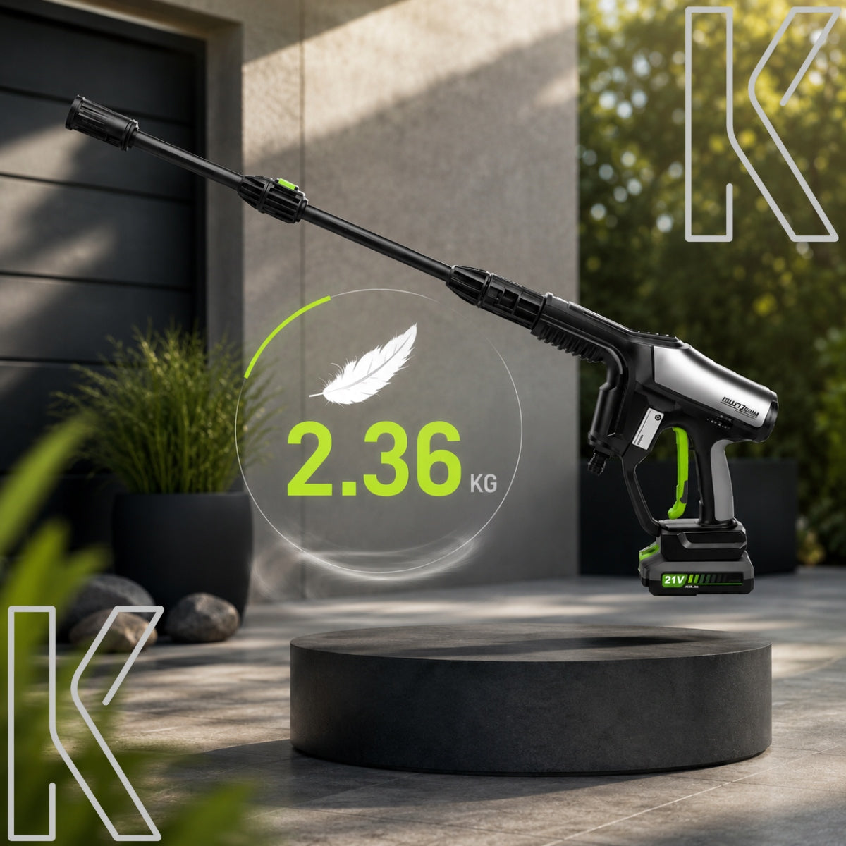 HIGH PRESSURE CORDLESS WASHER 60BAR 21V 3Ah POWERFUL GARDEN KIT Maximum power 0 W
