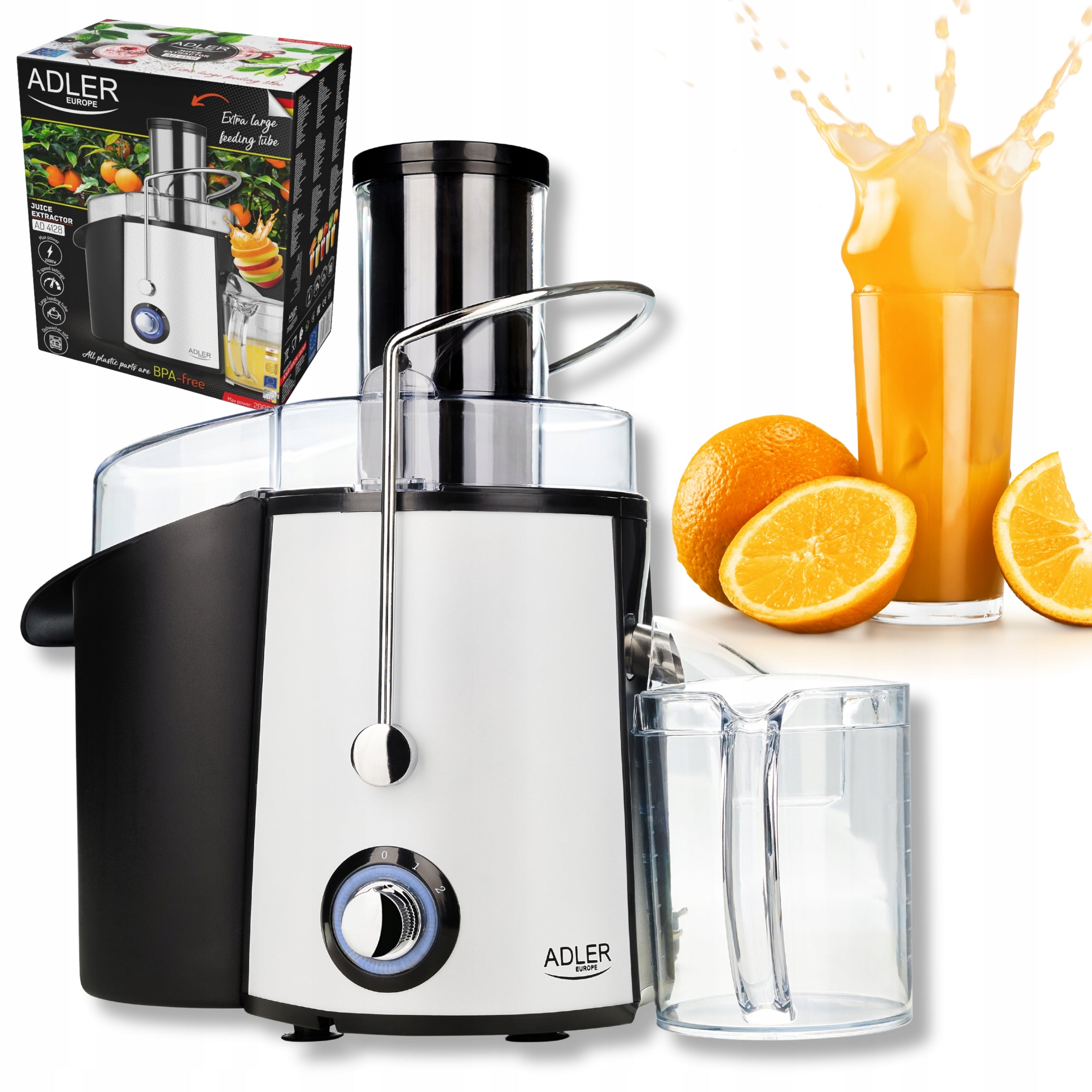 HIGH SPEED JUICER 2000W For Fruit And Vegetable Large Hole