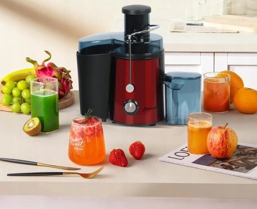 HIGH SPEED JUICER KERCH FRUIT VEGETABLE HOLE 70MM Red Dominant color red