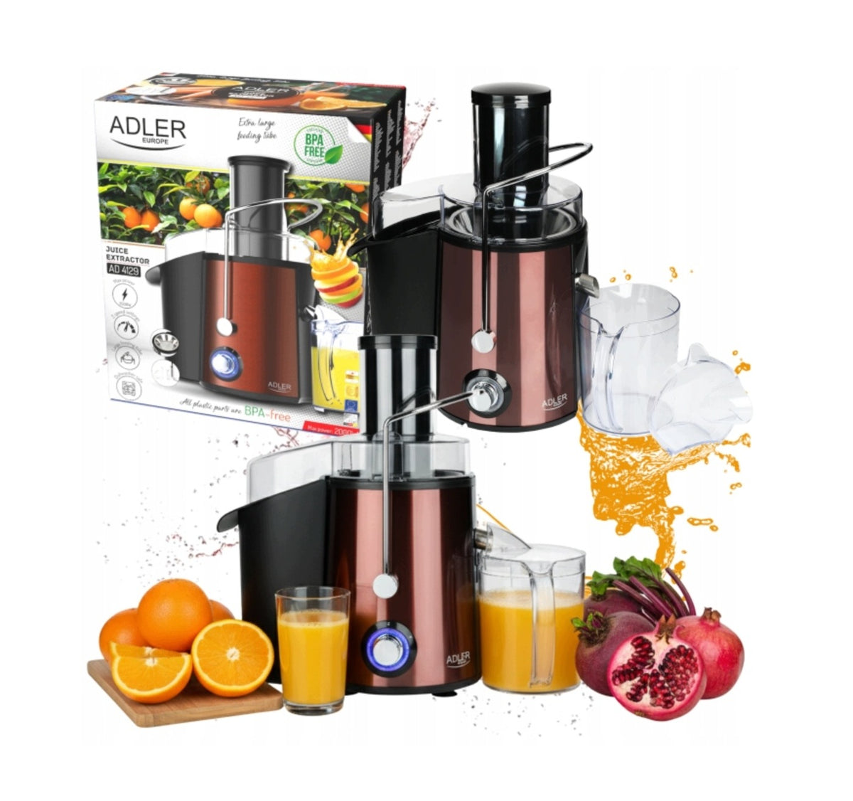 HIGH SPEED JUICER VEGETABLE AND VEGETABLE JUICER LARGE HOLE 2000W