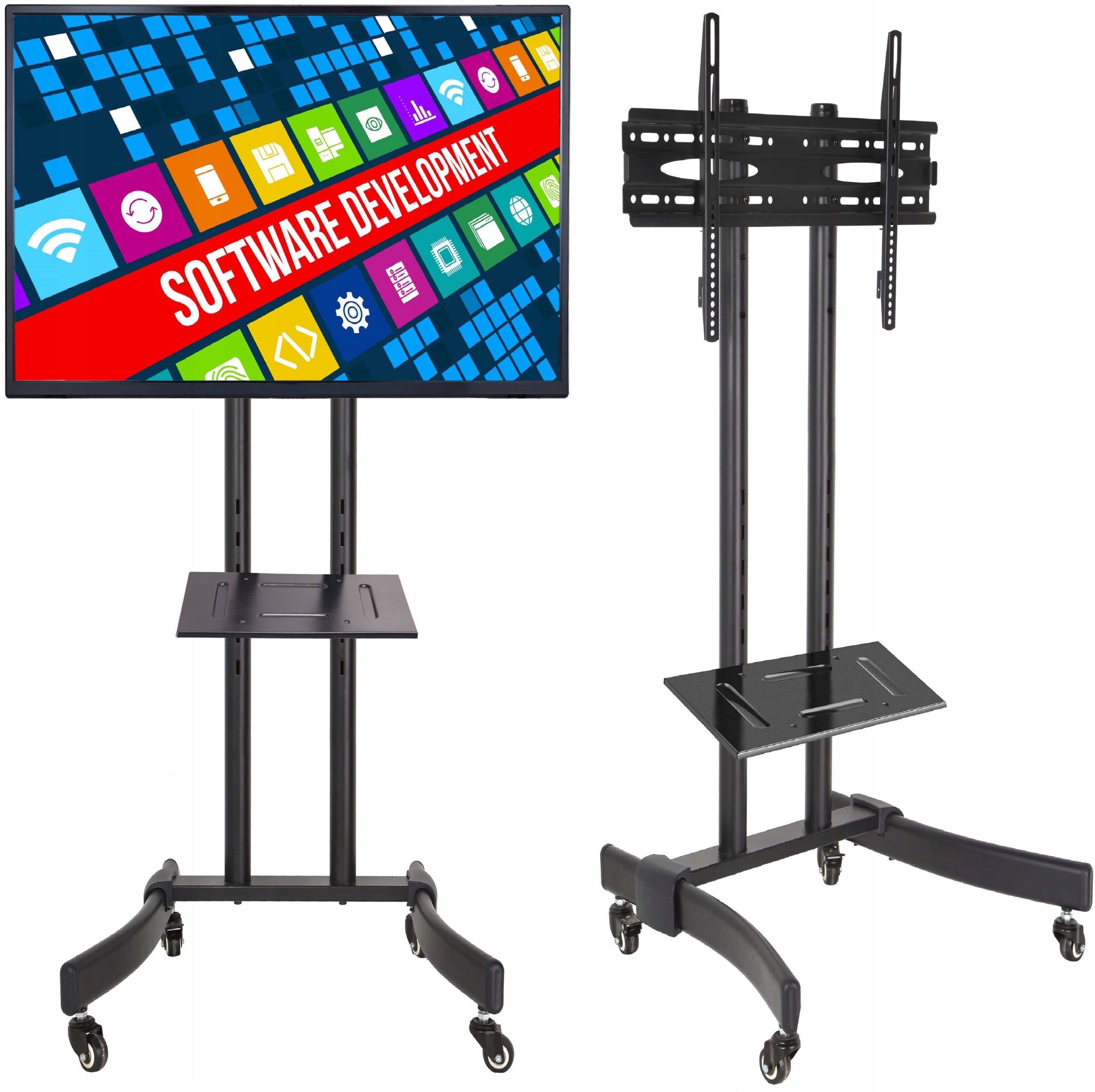 HIGH STAND TV Stand for TV on Wheels UNIVERSAL