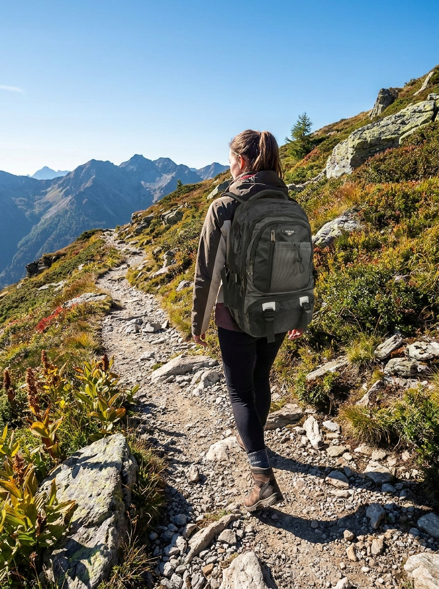 HIKING BACKPACK LARGE IN TREKKING MOUNTAINS FOR HIKING WATERPROOF Brand no brand