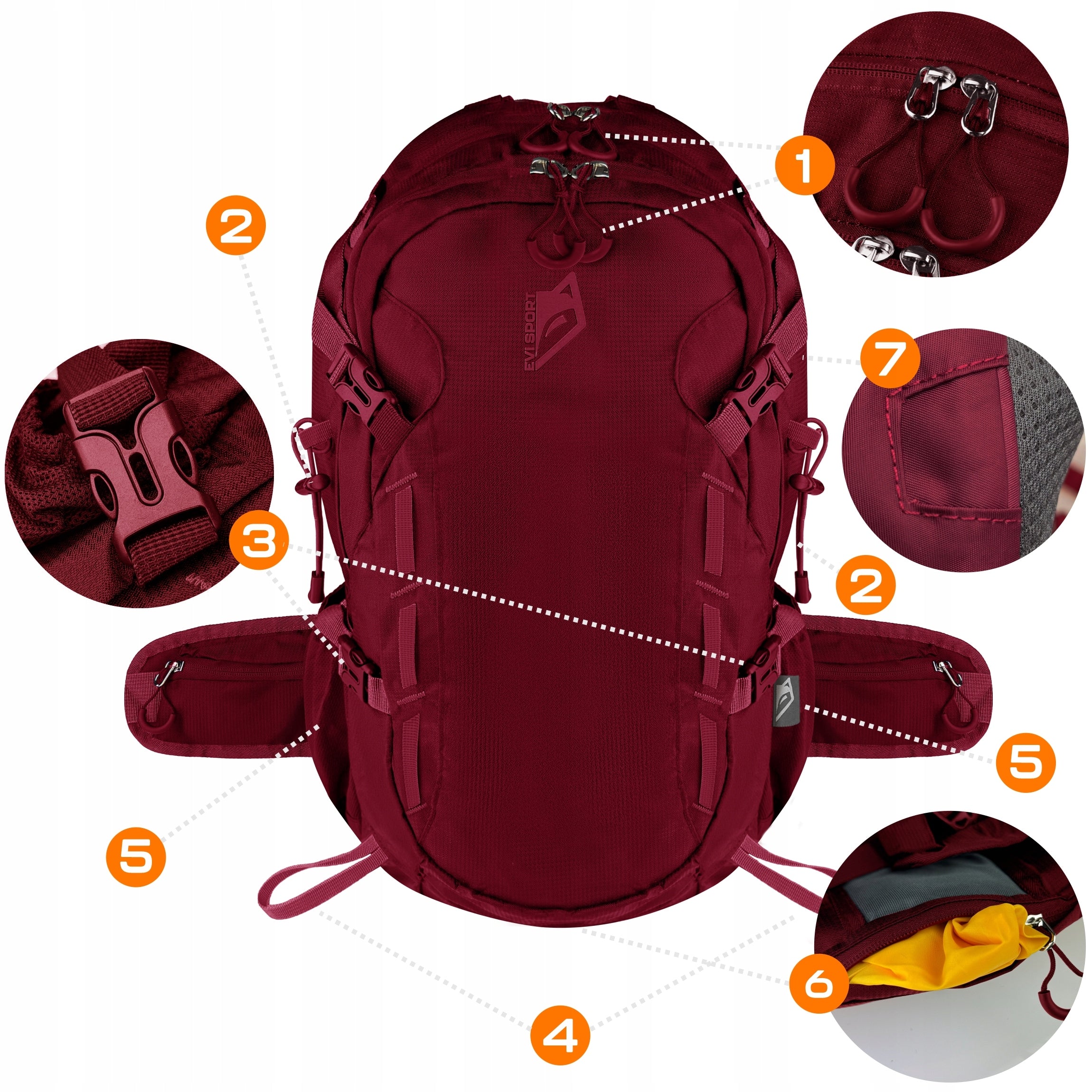HIKING BACKPACK TREKKING IN THE MOUNTAINS 40L TRAVEL WOMEN'S SPORTS Manufacturer code SHP-1144