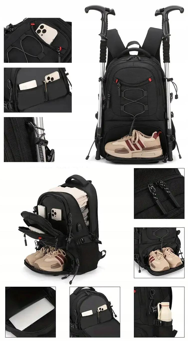HIKING BACKPACK TREKKING IN THE MOUNTAINS LARGE LIGHTWEIGHT TRAVELER WITH SHOE COMPARTMENT Manufacturer code G/P/10122