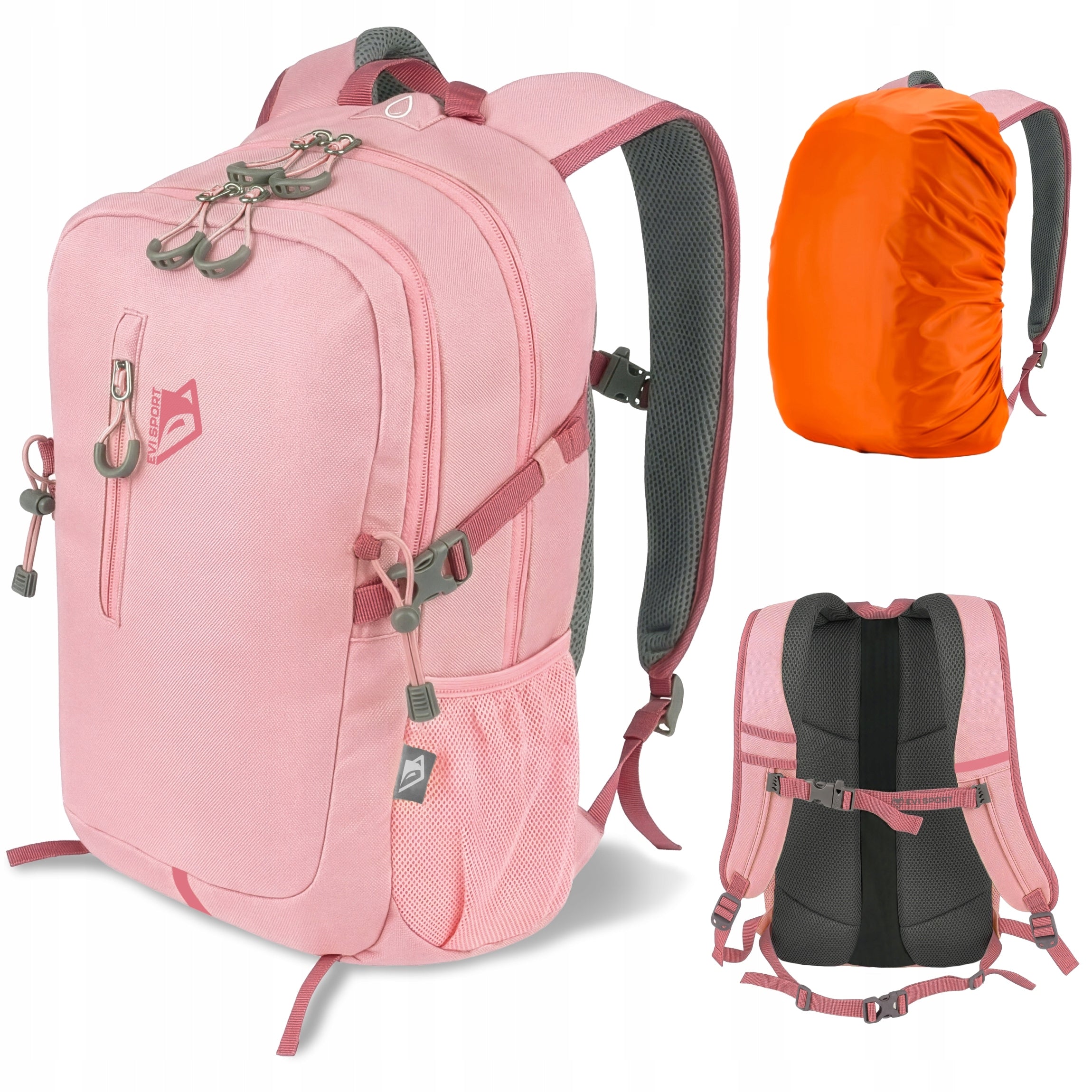 HIKING BACKPACK TREKKING MOUNTAIN 25L WOMEN'S STRONG COVER LIGHT PINK