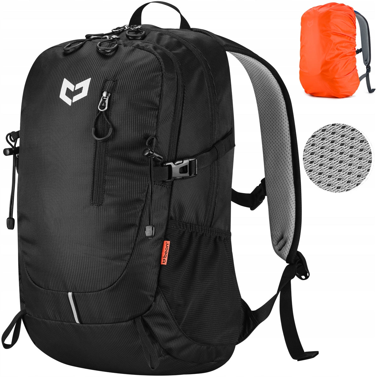 HIKING BACKPACK TREKKING MOUNTAIN IN THE MOUNTAINS 25L MEN'S WOMEN'S STRONG BLACK