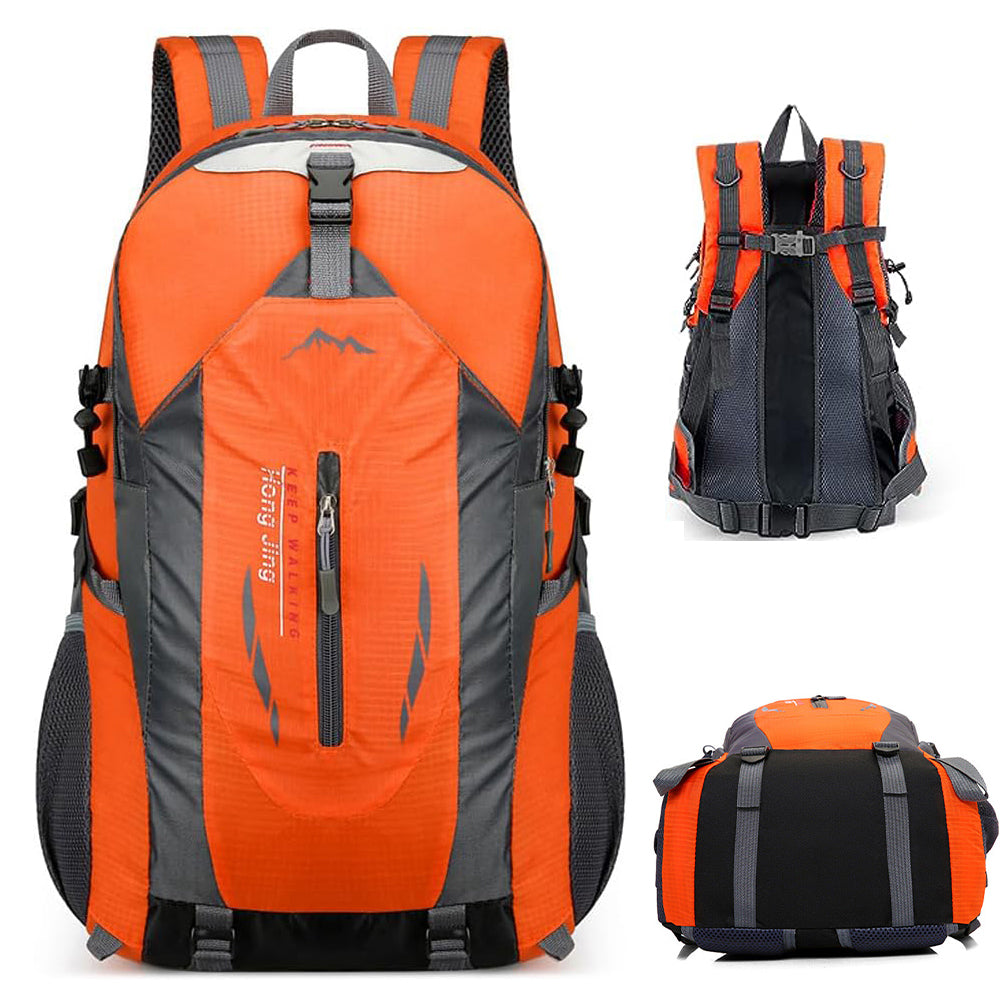 HIKING BACKPACK TREKKING MOUNTAIN IN THE MOUNTAINS 30L MEN'S WOMEN'S STRONG ORANGE