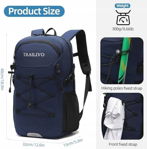 HIKING BACKPACK TREKKING MOUNTAIN IN THE MOUNTAINS 30L STRONG NAVY BLUE Manufacturer code 753774ncx
