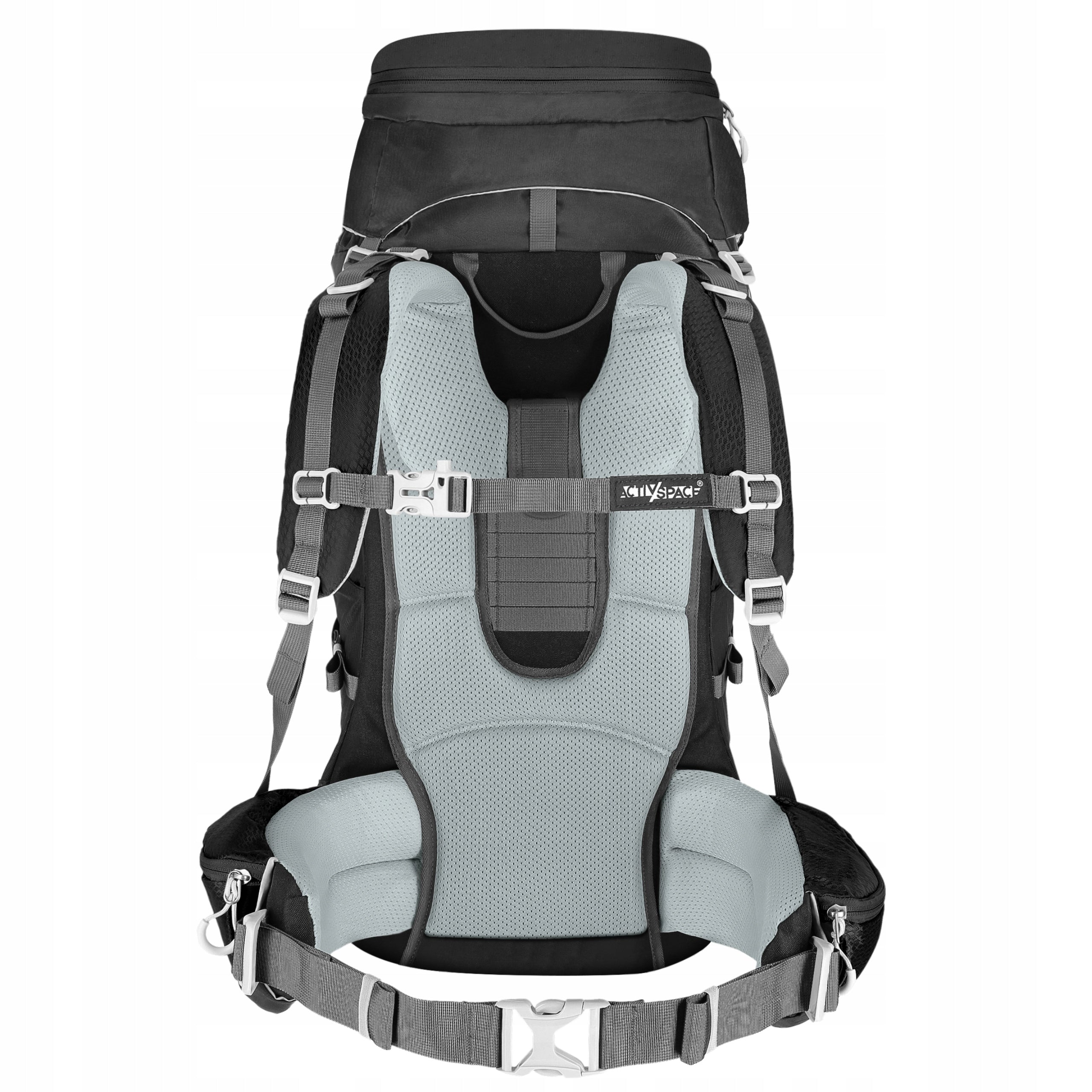 HIKING BACKPACK TREKKING MOUNTAIN IN THE MOUNTAINS 60L MEN'S WOMEN'S STRONG BLACK EAN (GTIN) 5904183608235