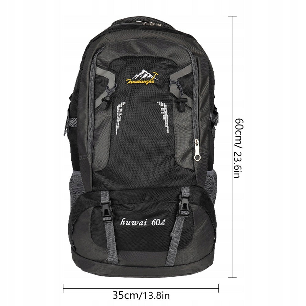 HIKING BACKPACK TREKKING MOUNTAIN IN THE MOUNTAINS 60L MEN'S WOMEN'S STRONG BLACK Packaging status original