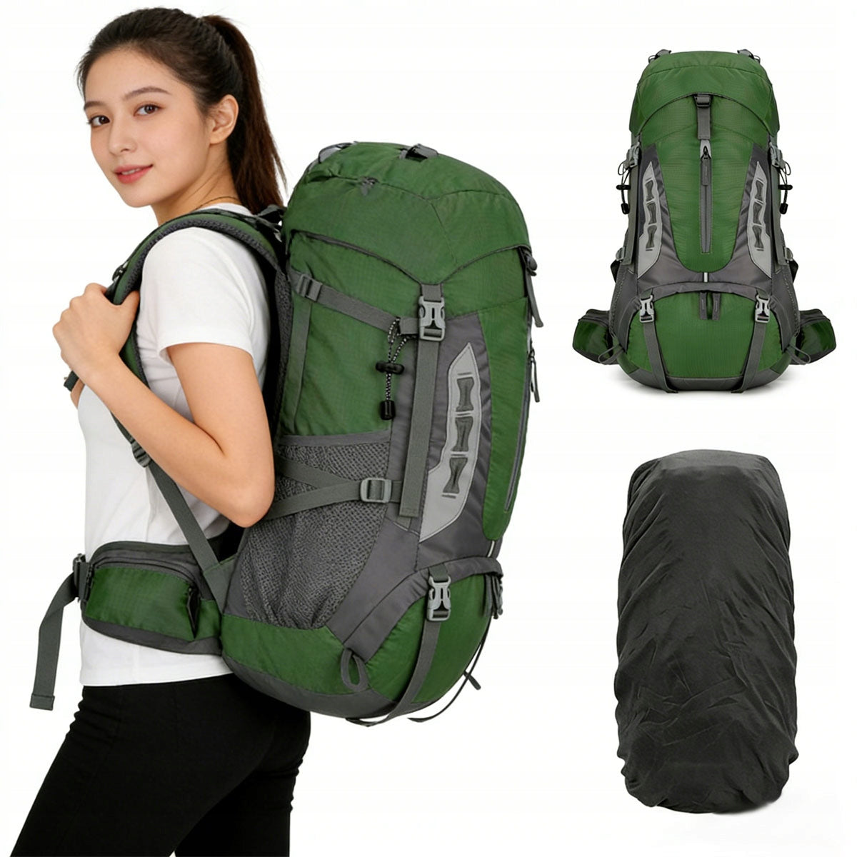 HIKING BACKPACK TREKKING MOUNTAIN MOUNTAINS 70L MEN'S WOMEN'S STRONG
