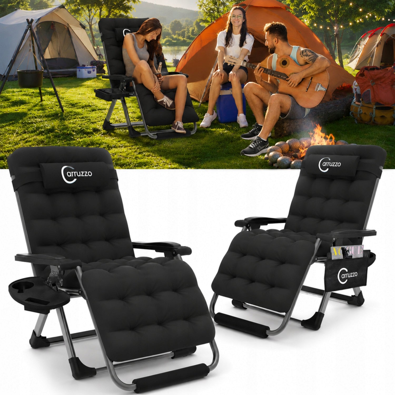 HIKING BEACH CHAIR WITH THICK MATTRESS FOLDING PILLOW Manufacturer code LEŻAK OGRODOWY PLAŻOWY TURYSTYCZNY Z GRUBYM M