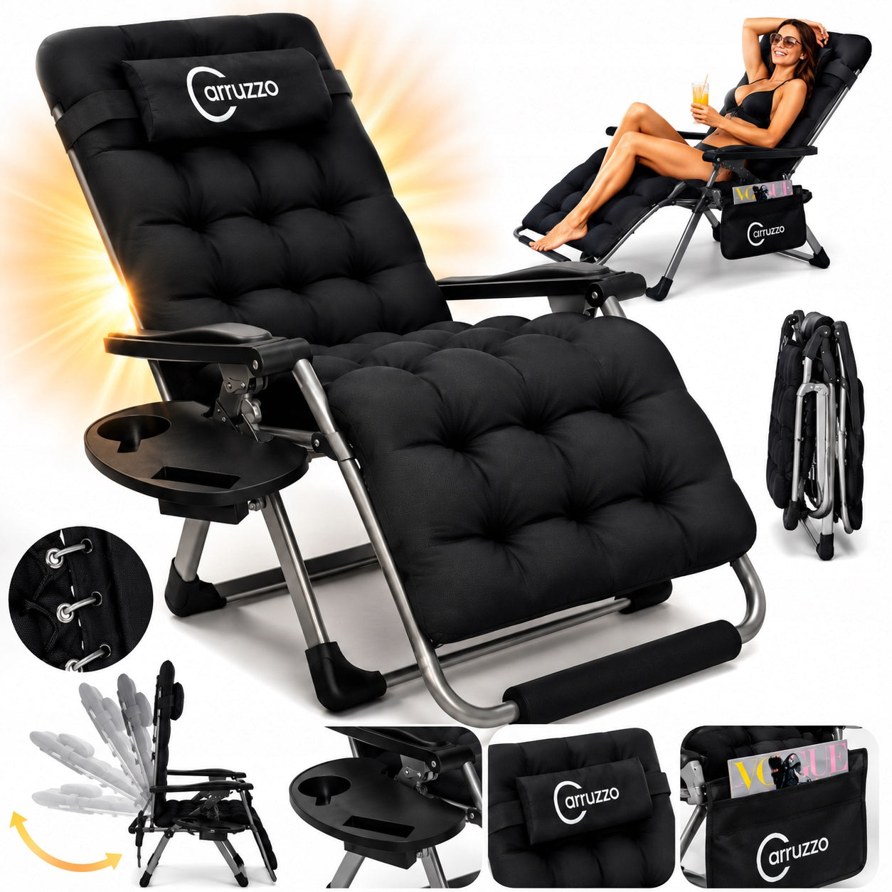 HIKING BEACH CHAIR WITH THICK MATTRESS FOLDING PILLOW