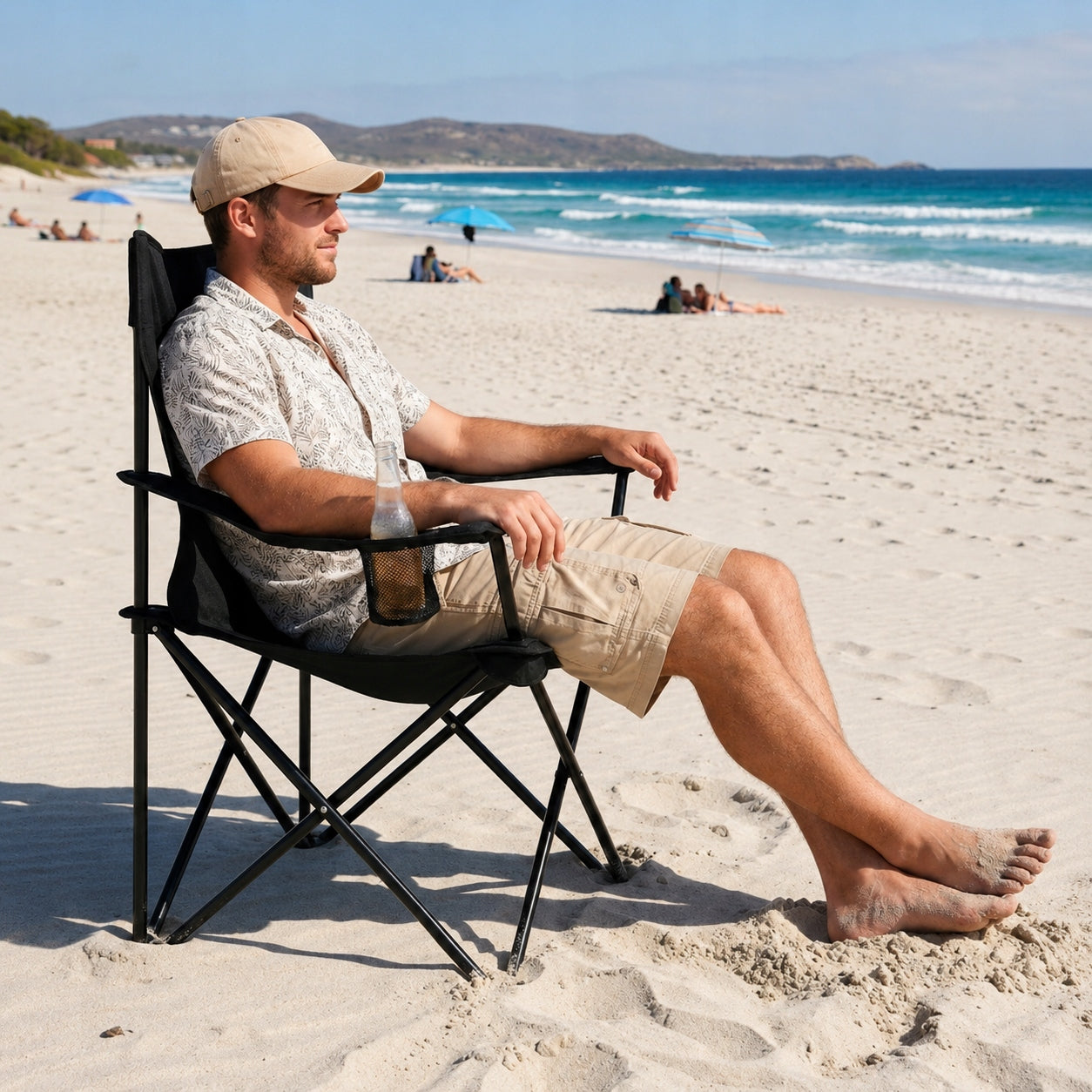 HIKING CHAIR FOLDING CHAIR FOR BEACHES FISH CAMPING WITH ARMRESTS Packaging status original