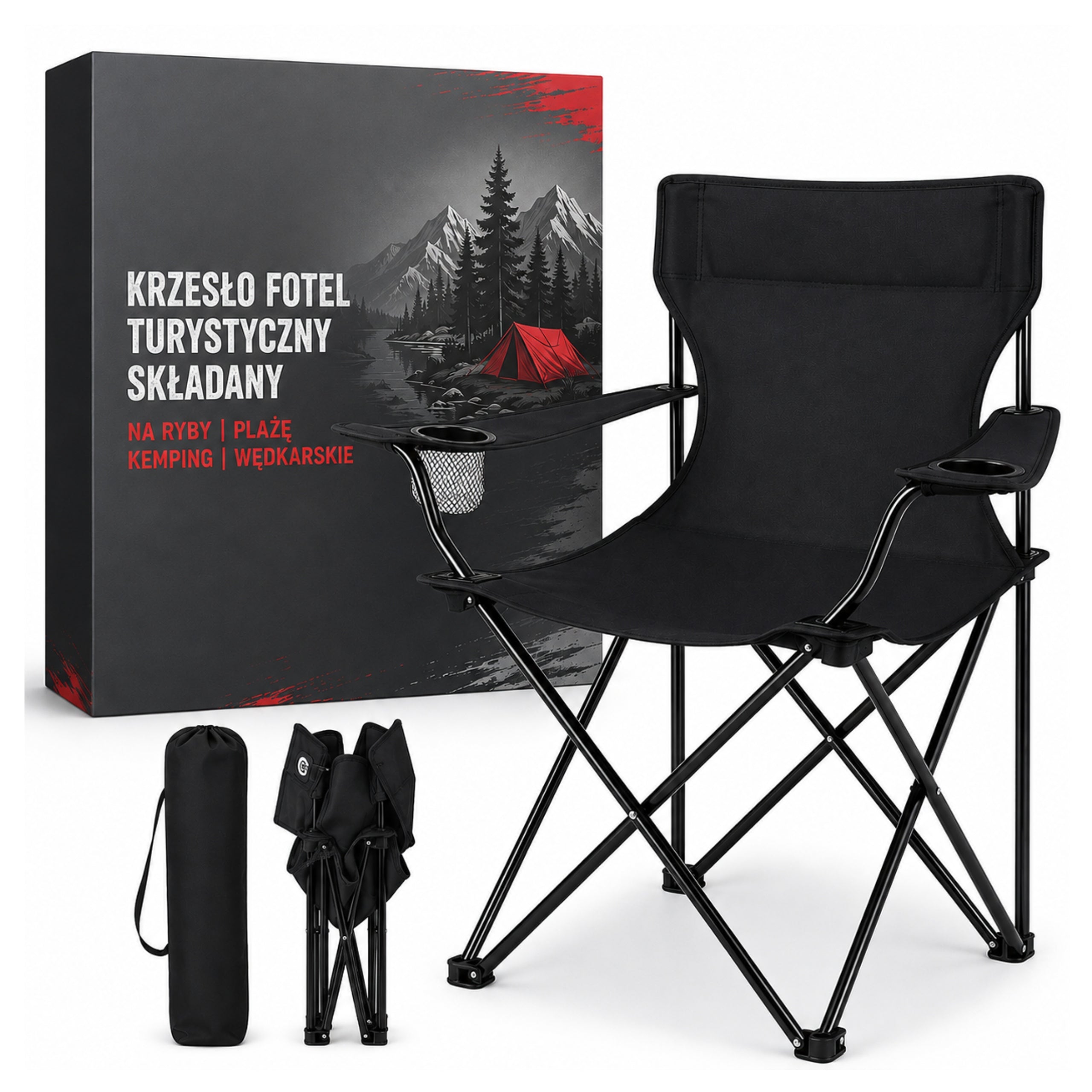 HIKING CHAIR FOLDING CHAIR FOR BEACHES FISH CAMPING WITH ARMRESTS